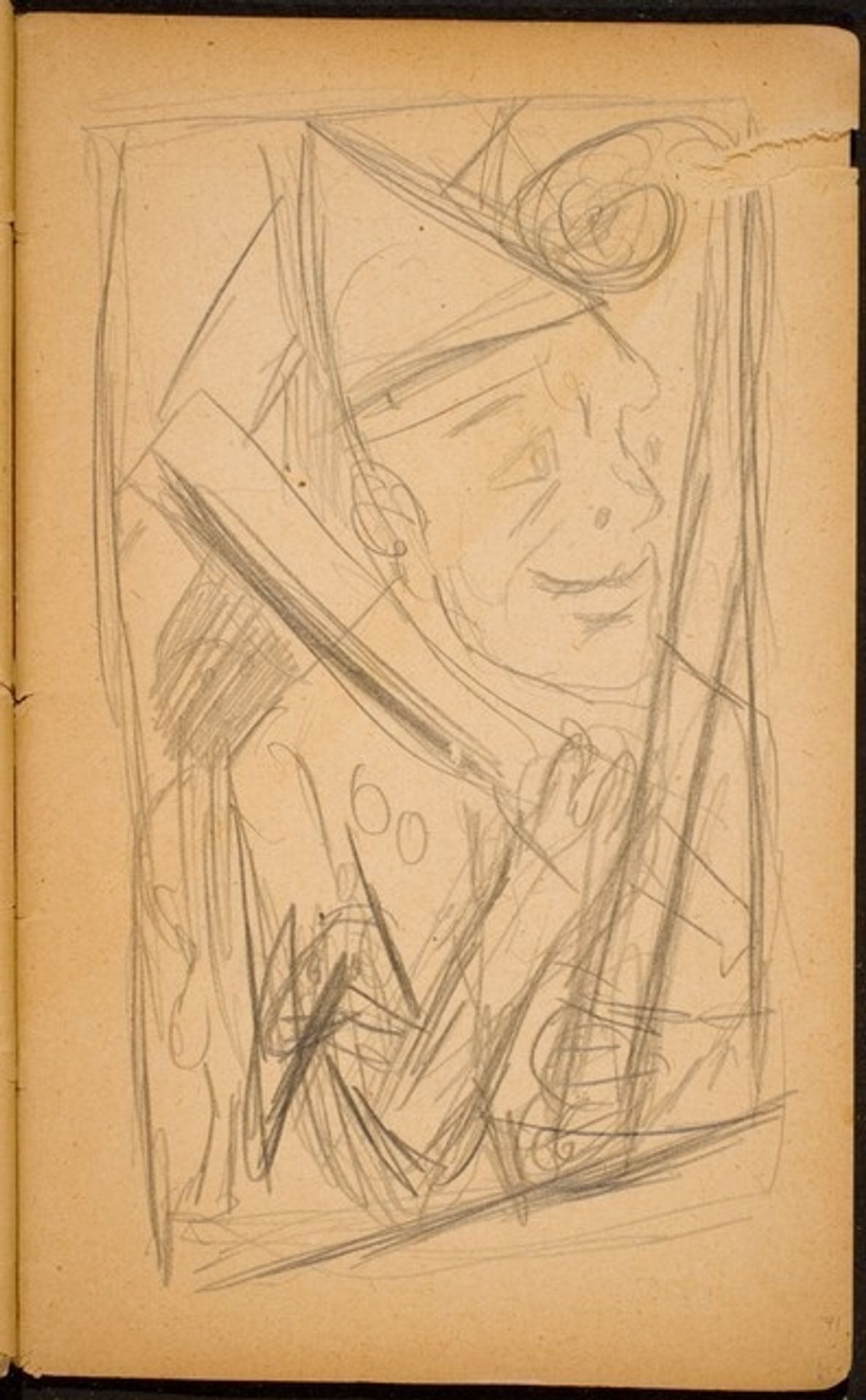 Pierrot mit Pritsche (Performer) [p. 71] by Max Beckmann