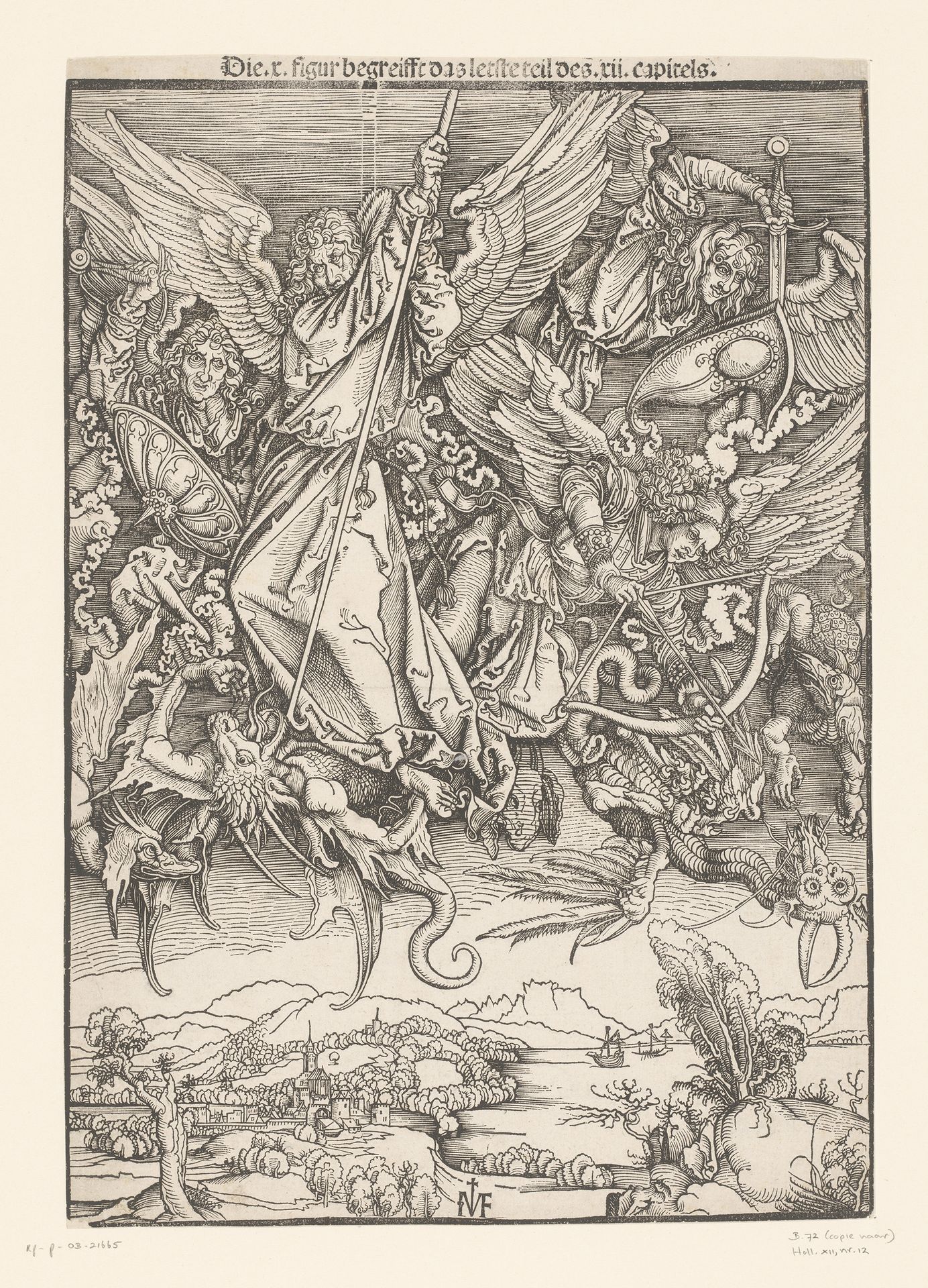 Aartsengelen bevechten draken by Ieronimus Greff von Frankfurt