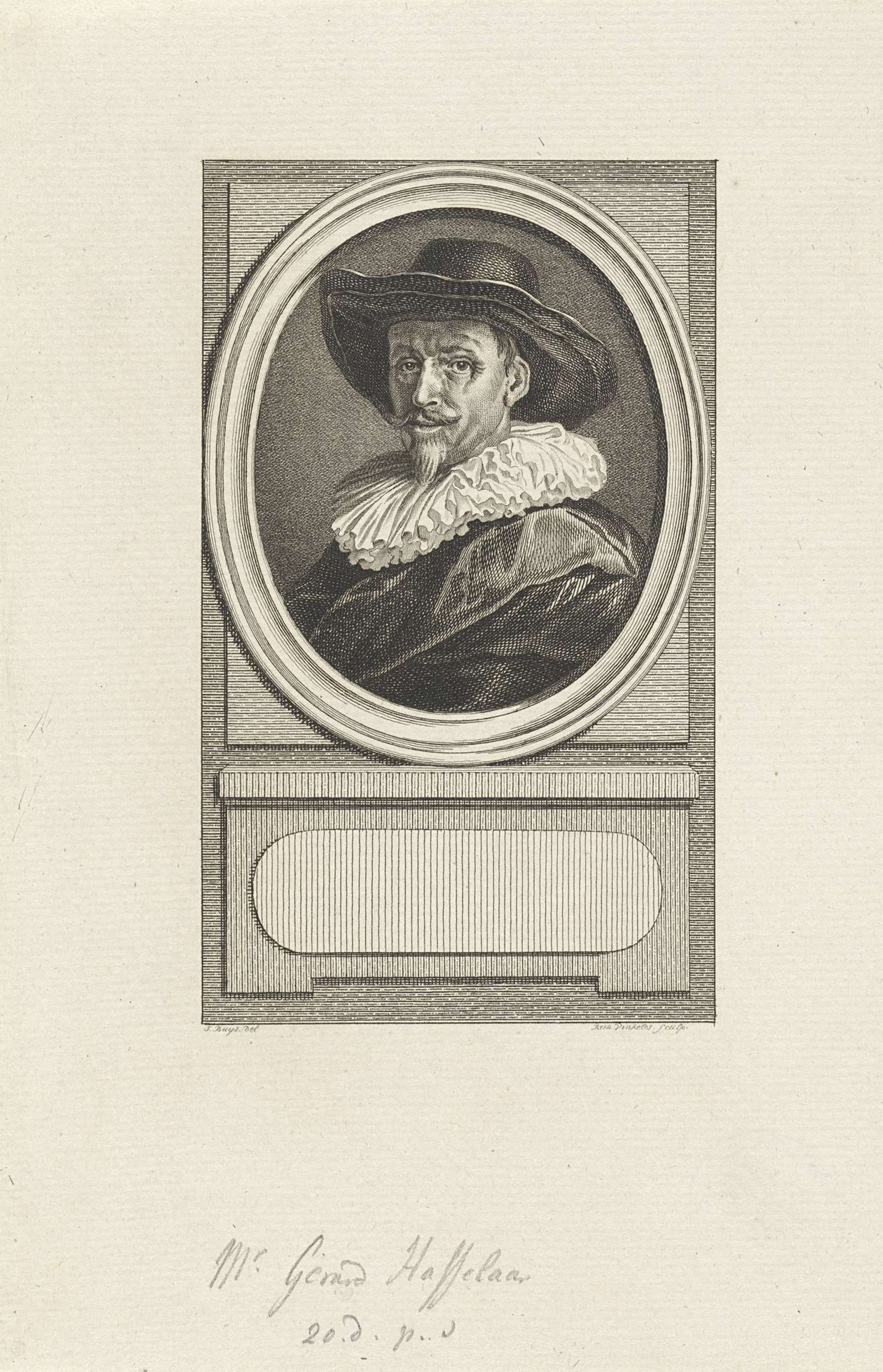 Portret van Gerard Hasselaar by Reinier Vinkeles