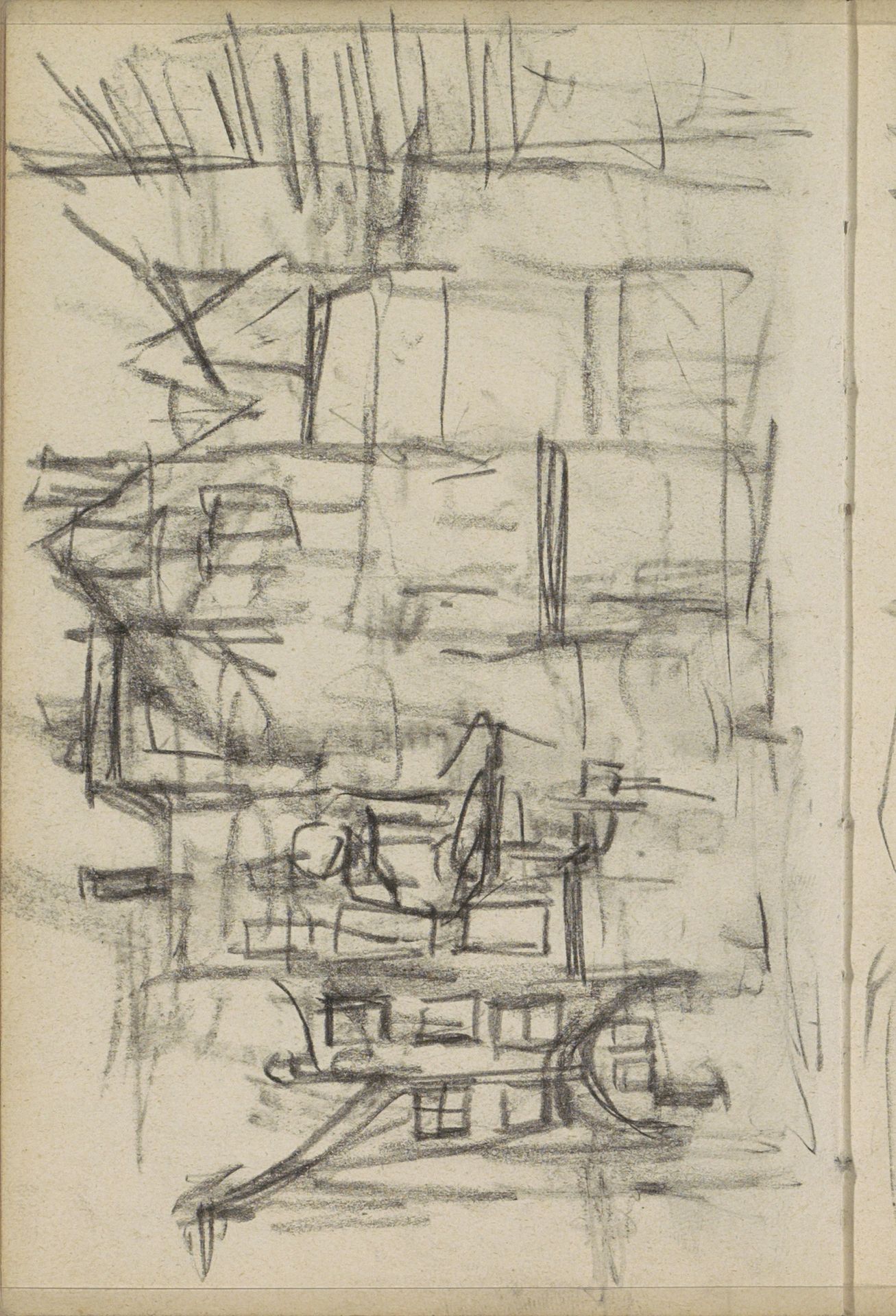 Gezicht op gebouwen in Amsterdam by George Hendrik Breitner