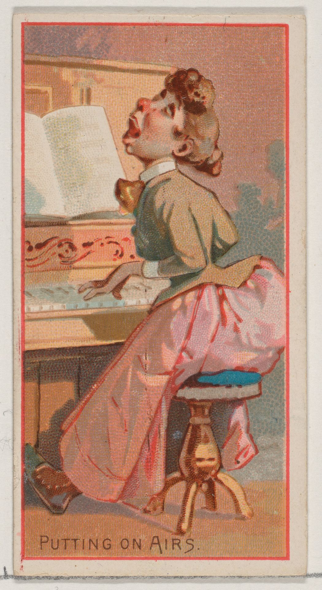 Putting on Airs, from the Jokes series (N87) for Duke brand cigarettes by W. Duke, Sons & Co.