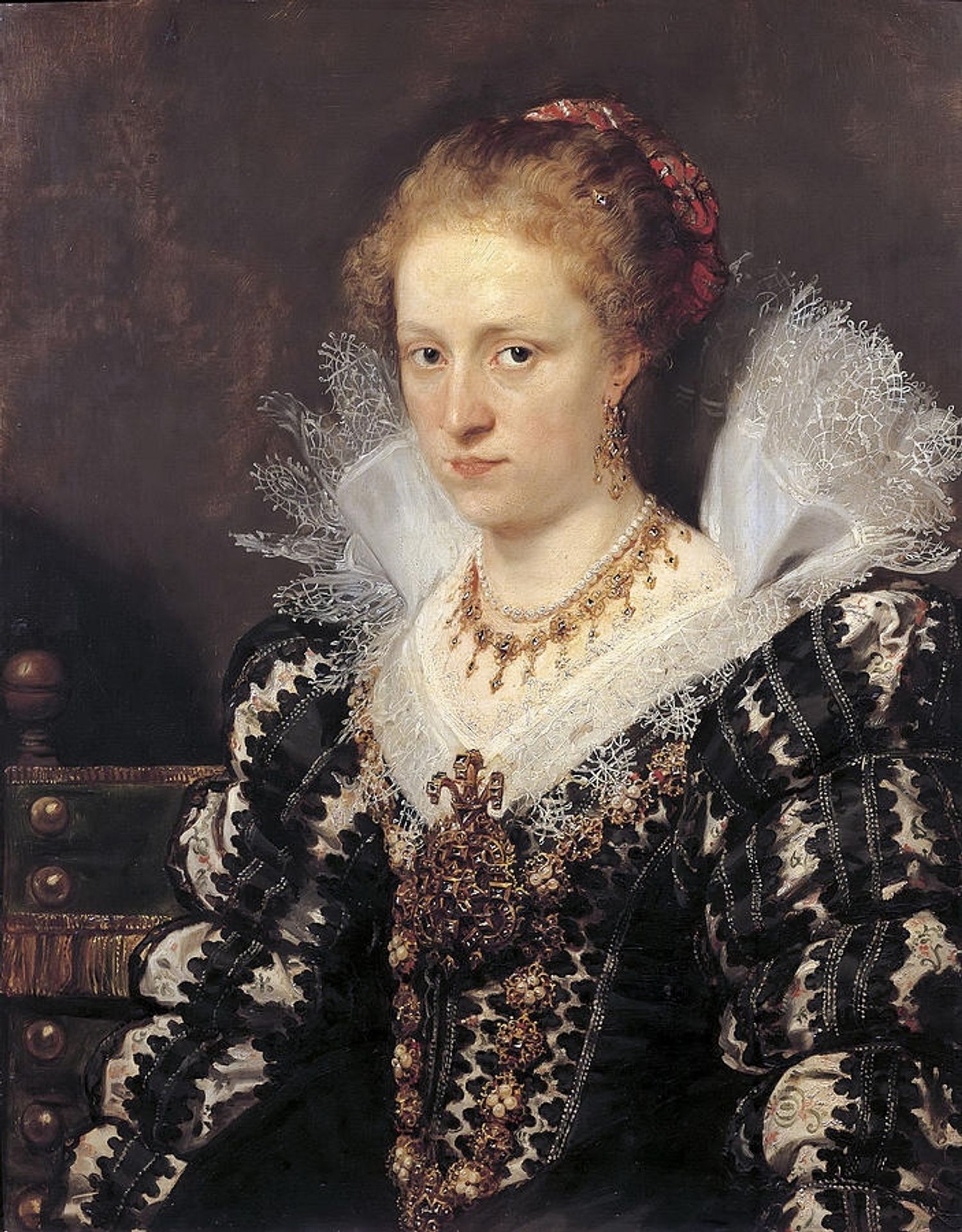 Portrait of Jacqueline Van Caestre Wife of Jean Charles De Cordes by Peter Paul Rubens