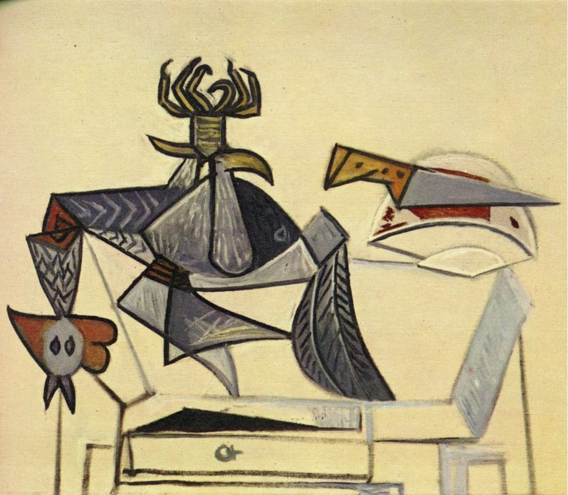 Cock and knife by Pablo Picasso