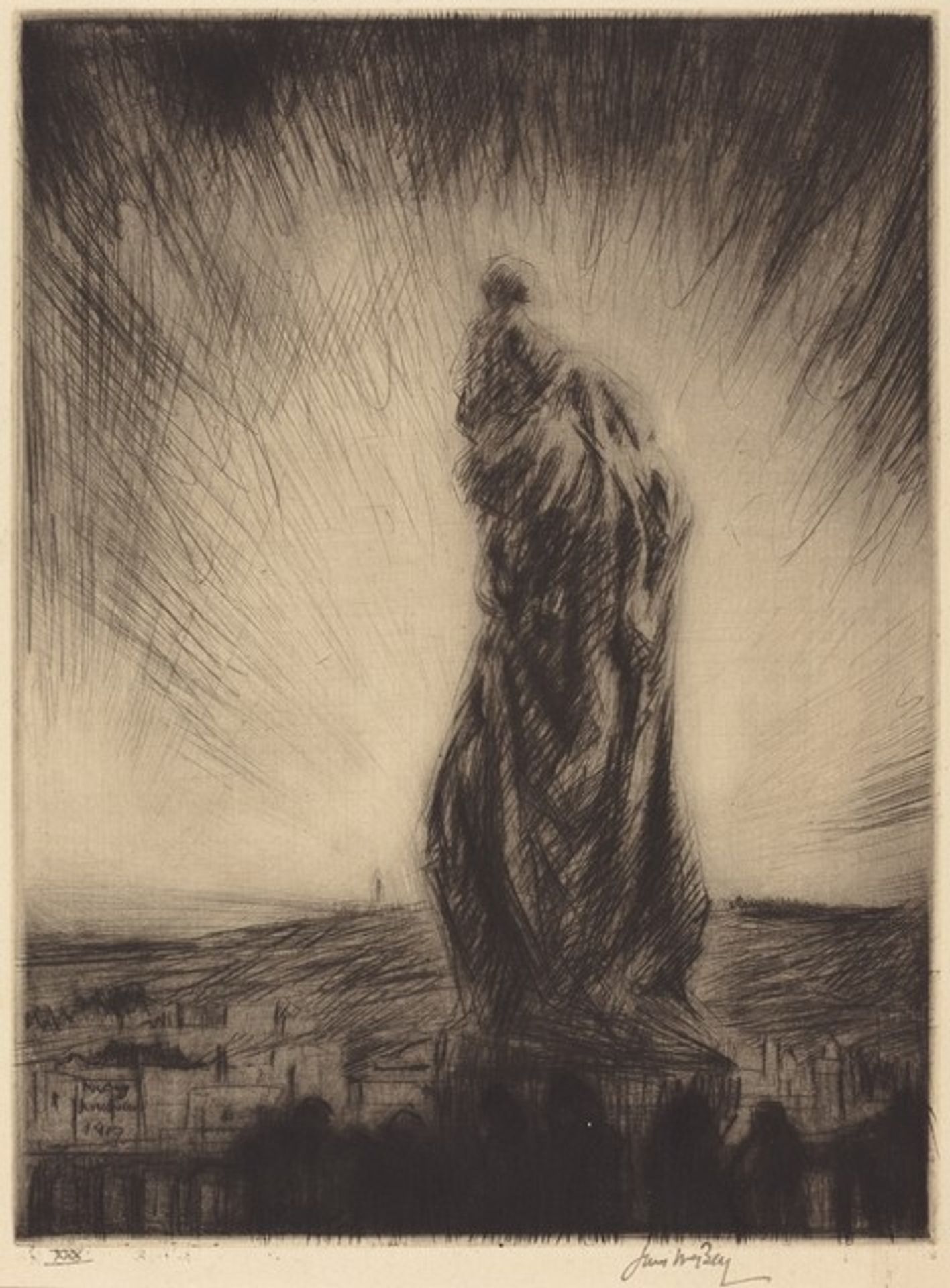 Gun Fire, Mount of Olives by James McBey