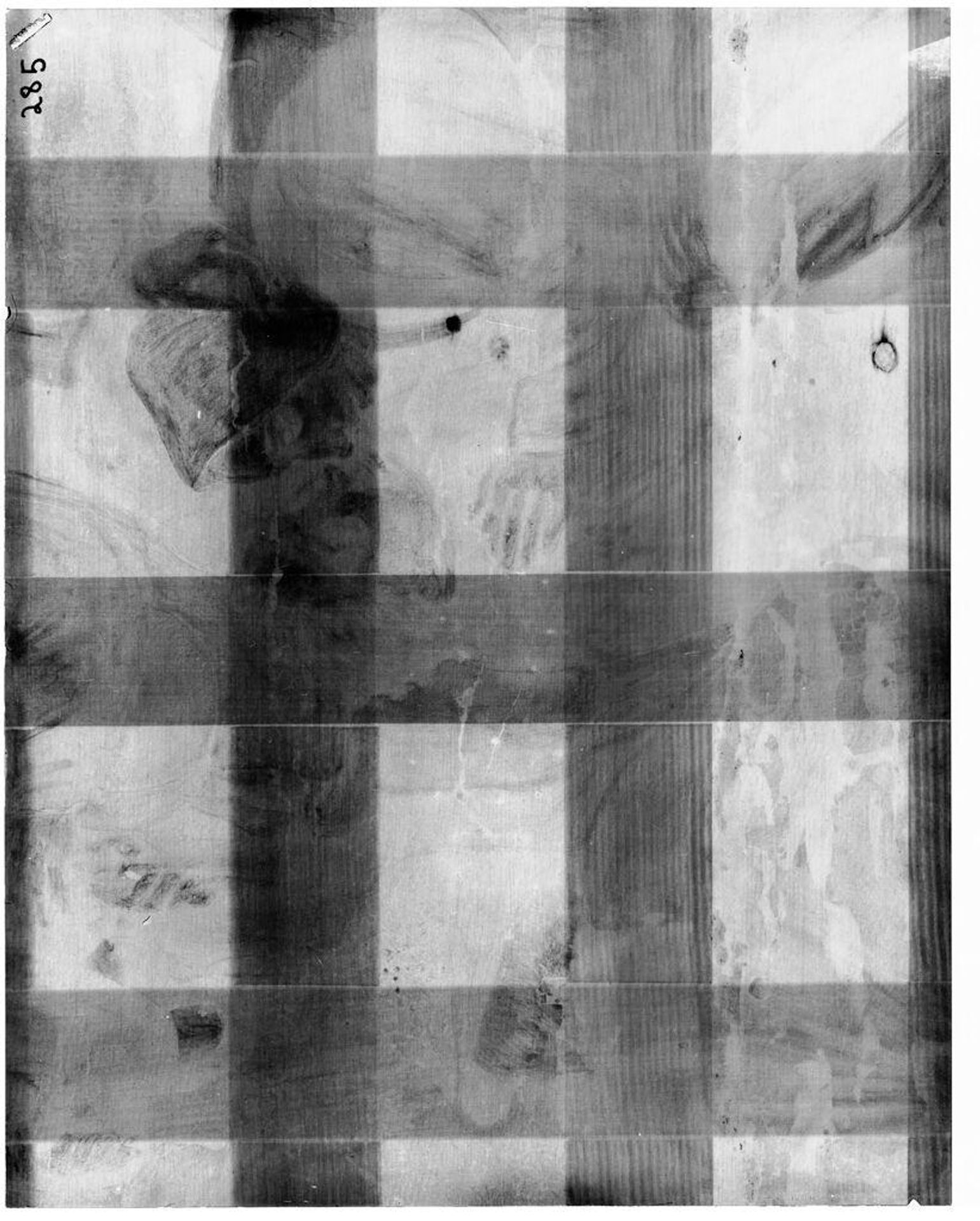 X-radiograph(s) of "Village Wedding" by Artist of original: Pieter Brueghel the Younger