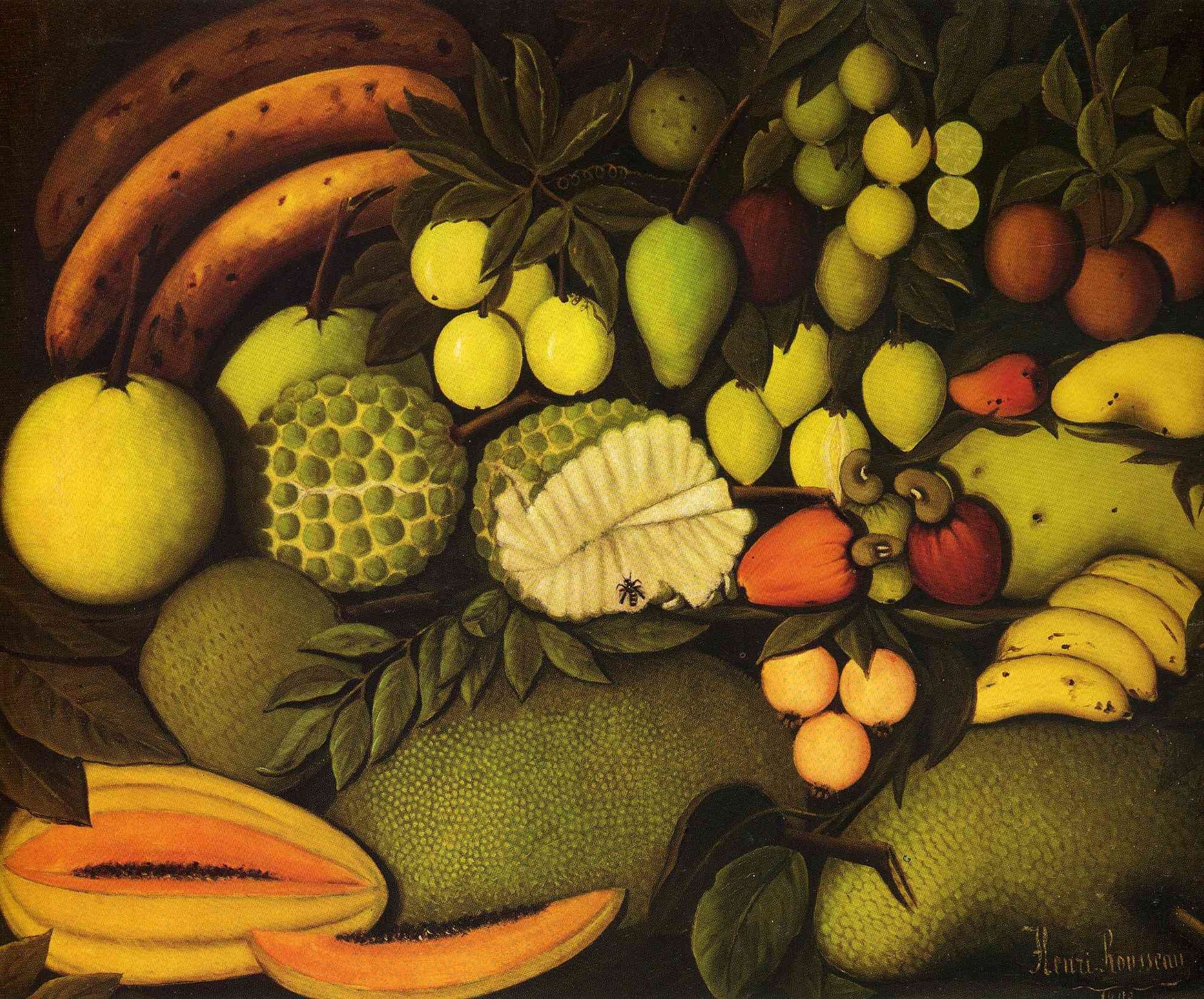 Still Life with Exotic Fruit by Henri Rousseau