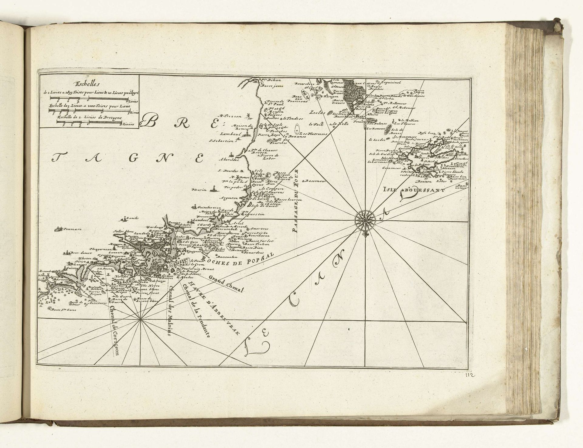 Kaart van de westkust van Bretagne, 1726 by Anonymous