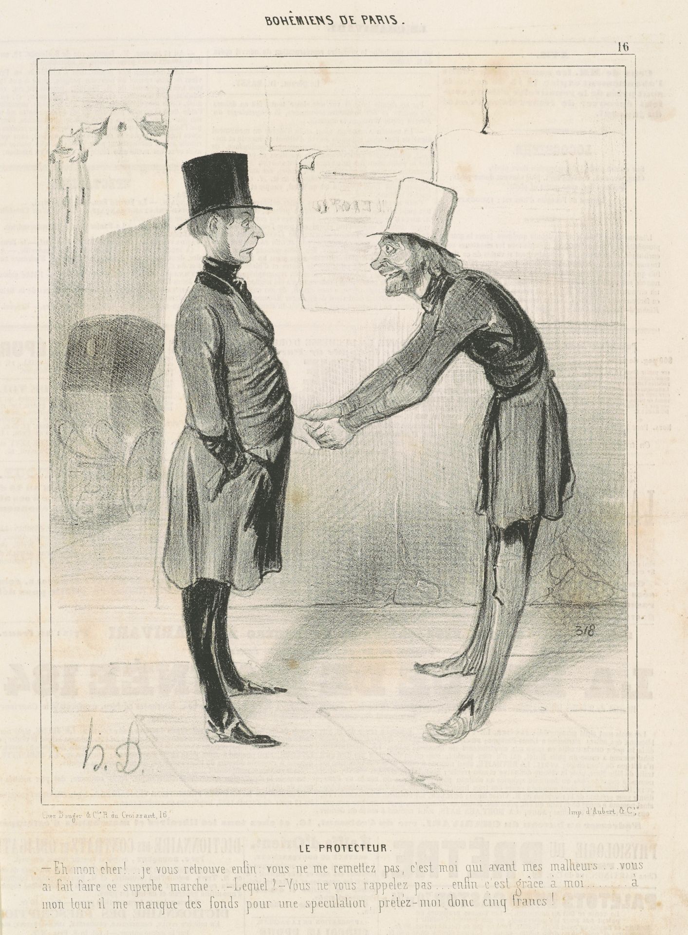 Le Protecteur by Honoré Daumier