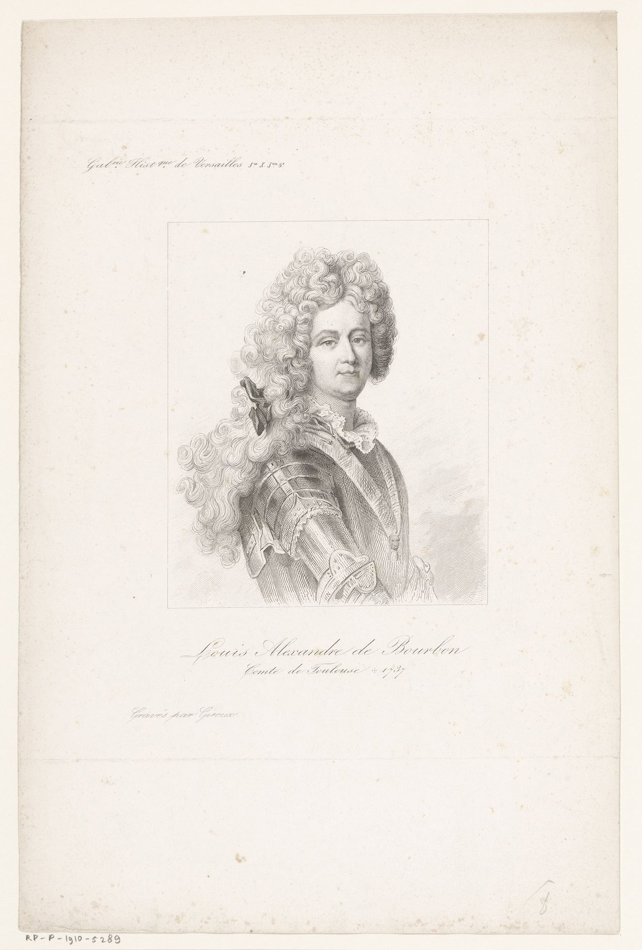 Portret van Lodewijk Alexander de Bourbon, graaf van Toulouse by Emile Giroux