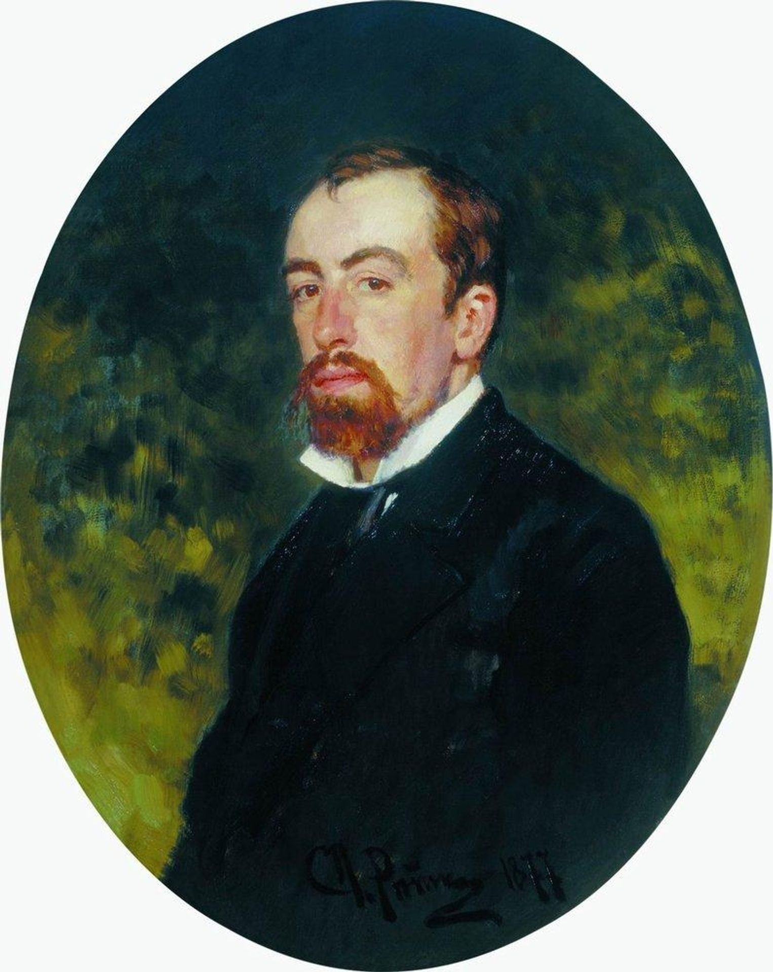 Portrait of the Artist Vasily Polenov by Ilya Repin