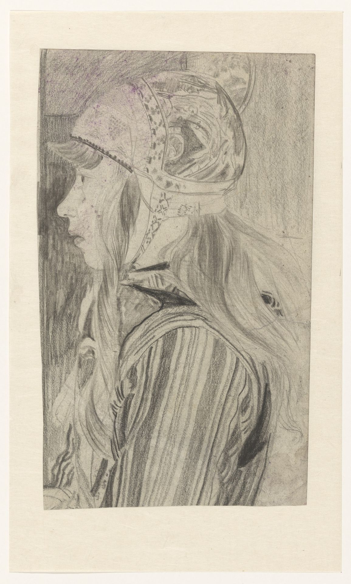 Portret van meisje in klederdracht van Marken by Carel Adolph Lion Cachet