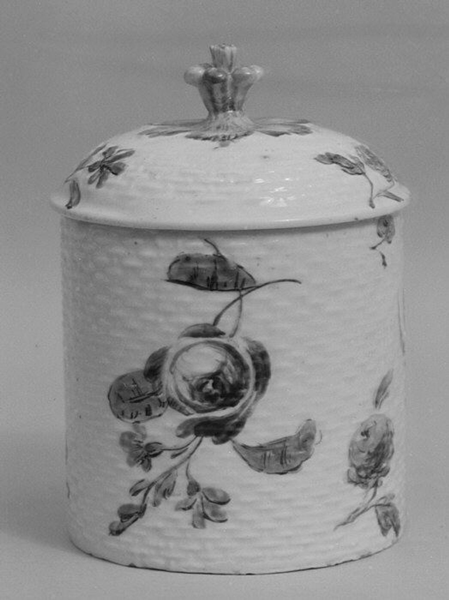 Toilet jar with cover by Mennecy