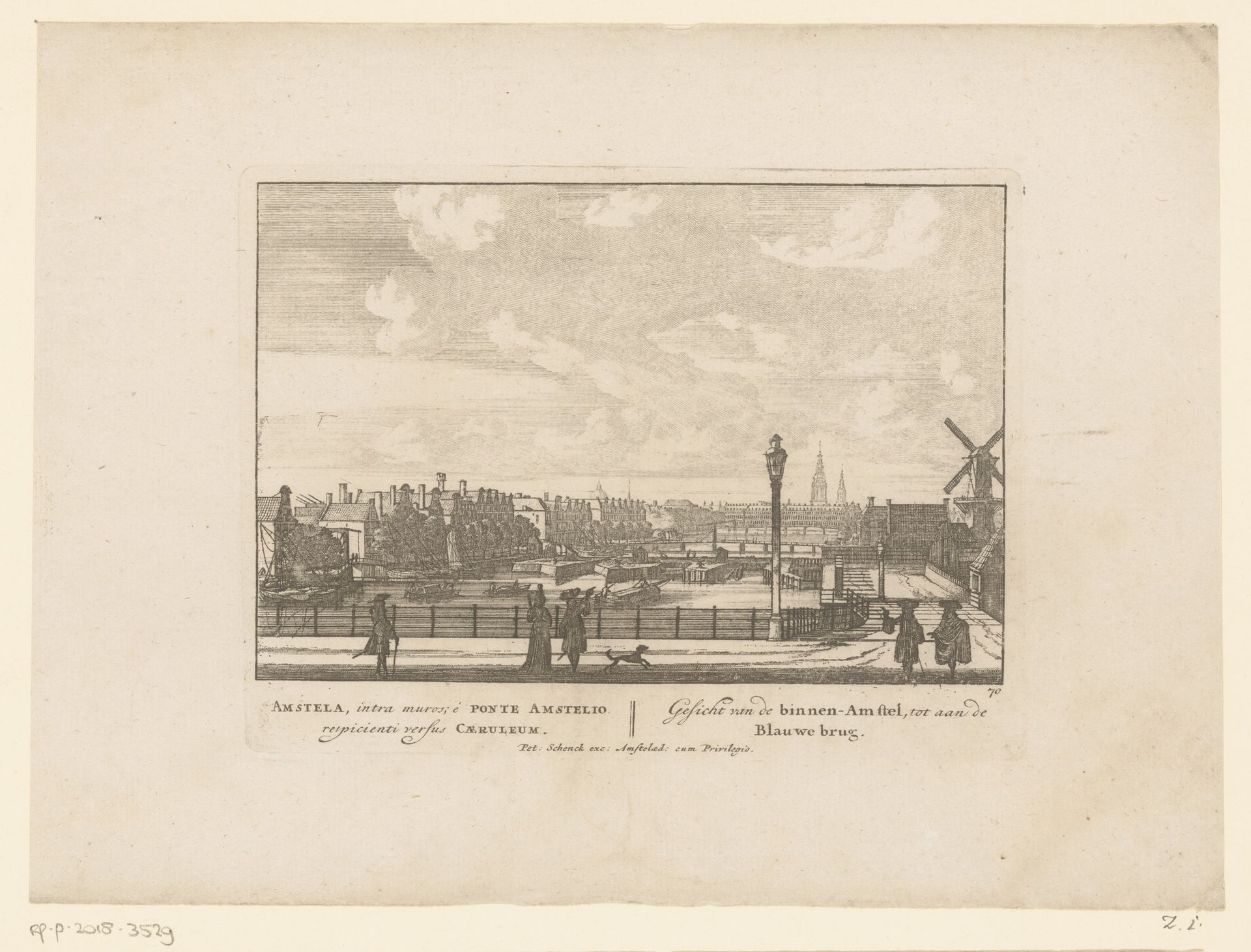 Gezicht op de Binnen-Amstel by Jan van Call