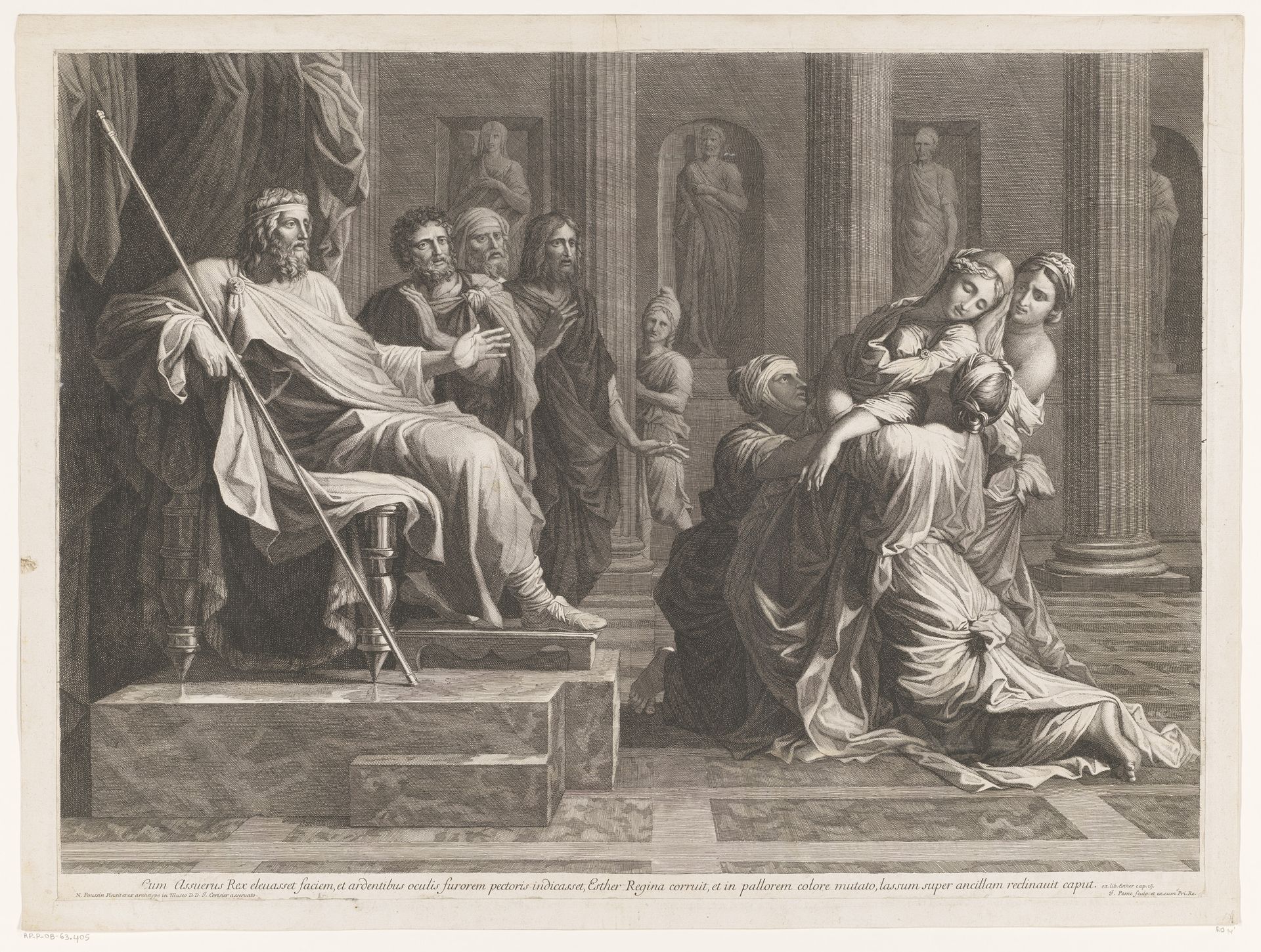 Esther voor Ahasveros by Jean Pesne