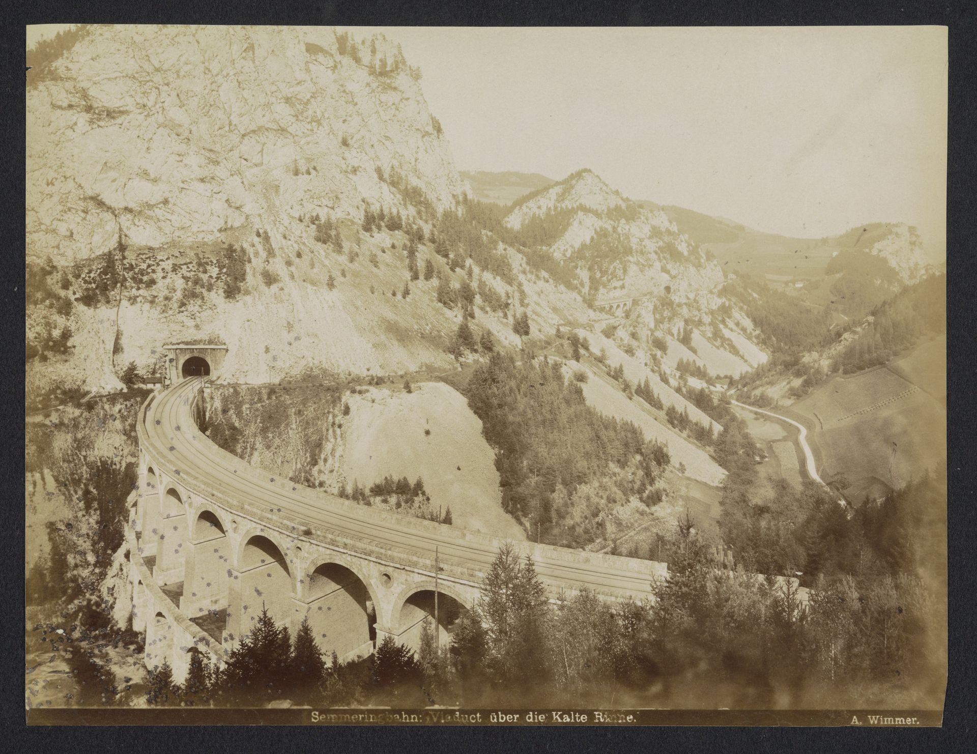 Viaduct van het Semmeringspoor over de Kalte Rinne, Oostenrijk by A. Wimmer
