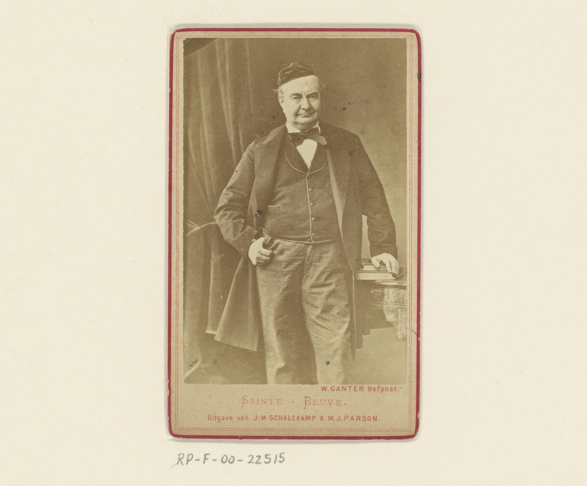 Portret van Charles Augustin Sainte-Beuve by W. Canter
