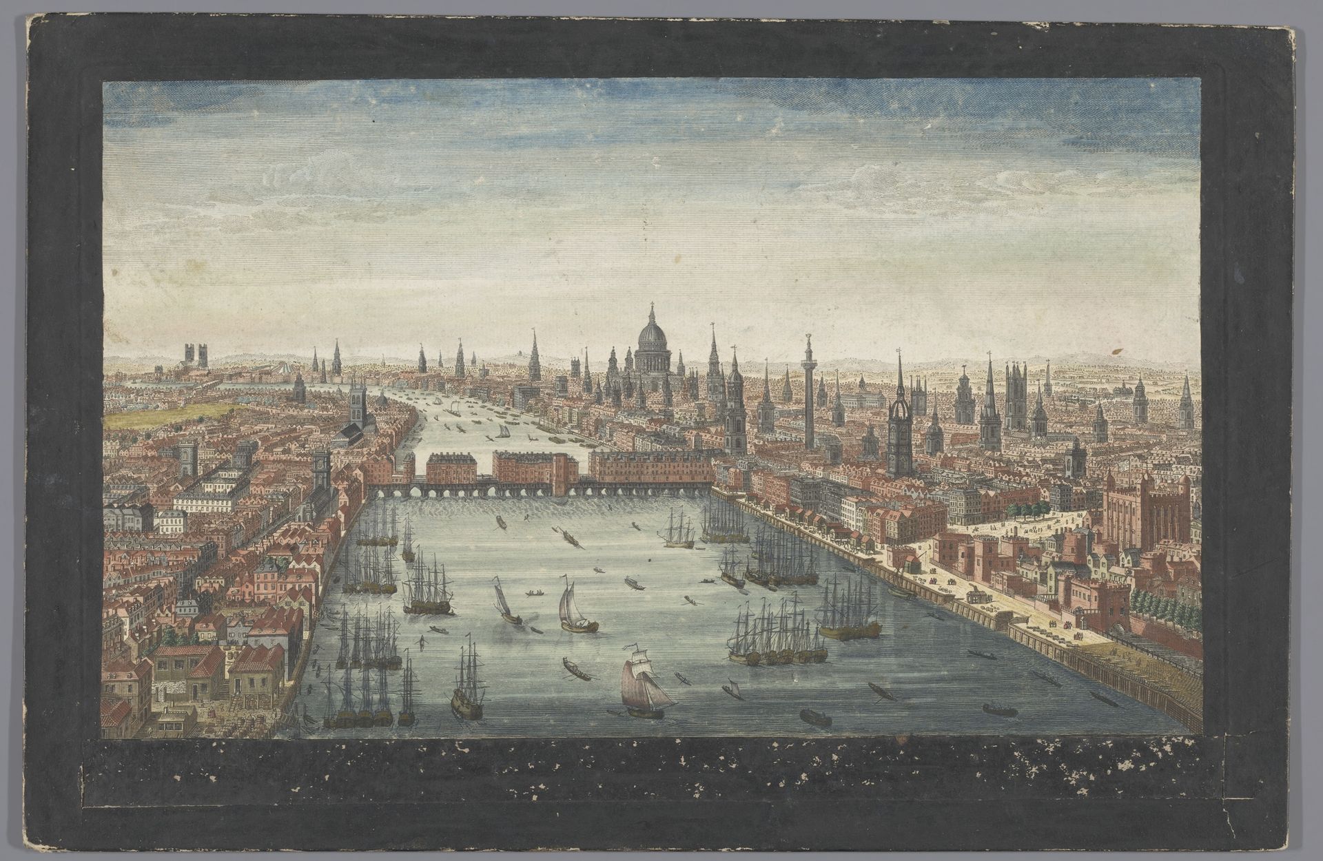 Gezicht op de stad Londen by Robert Sayer