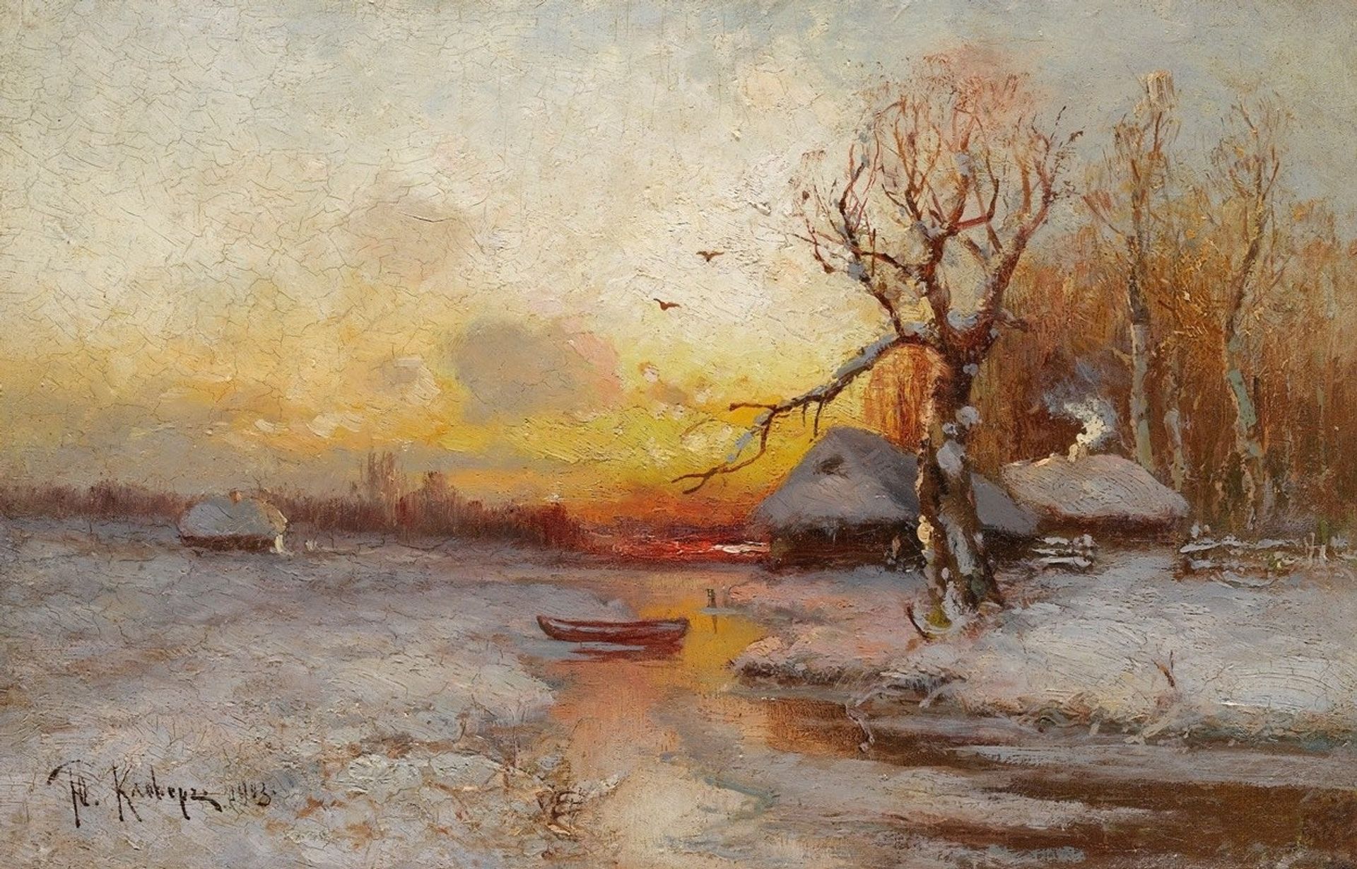 Winter Sunset by Julius Sergius Klever