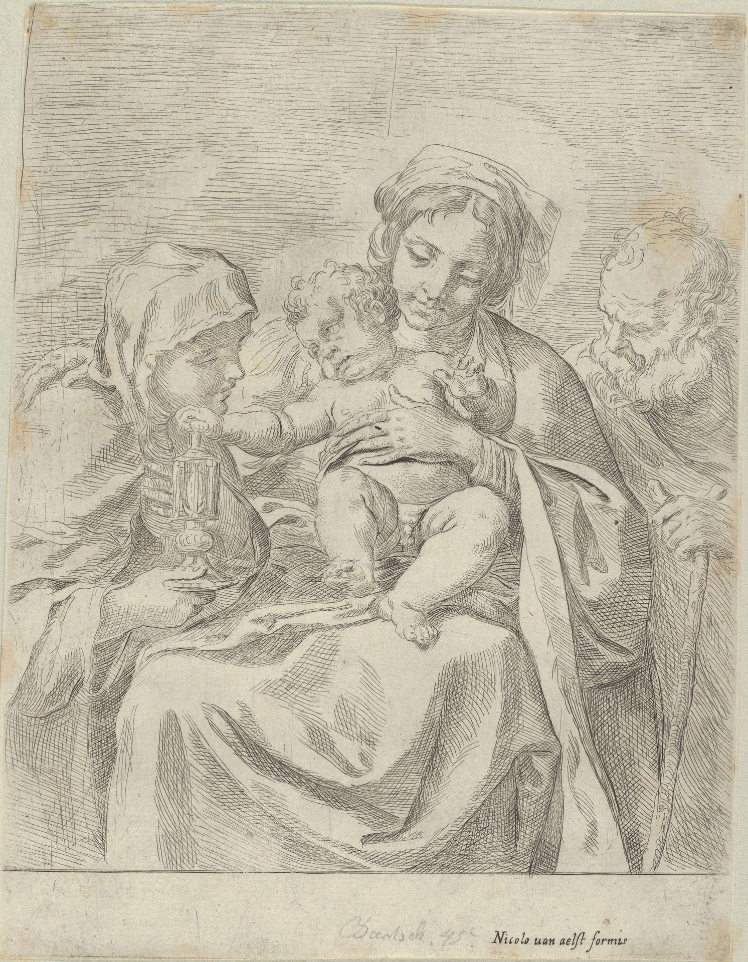 The Holy Family with Saint Clare by Guido Reni