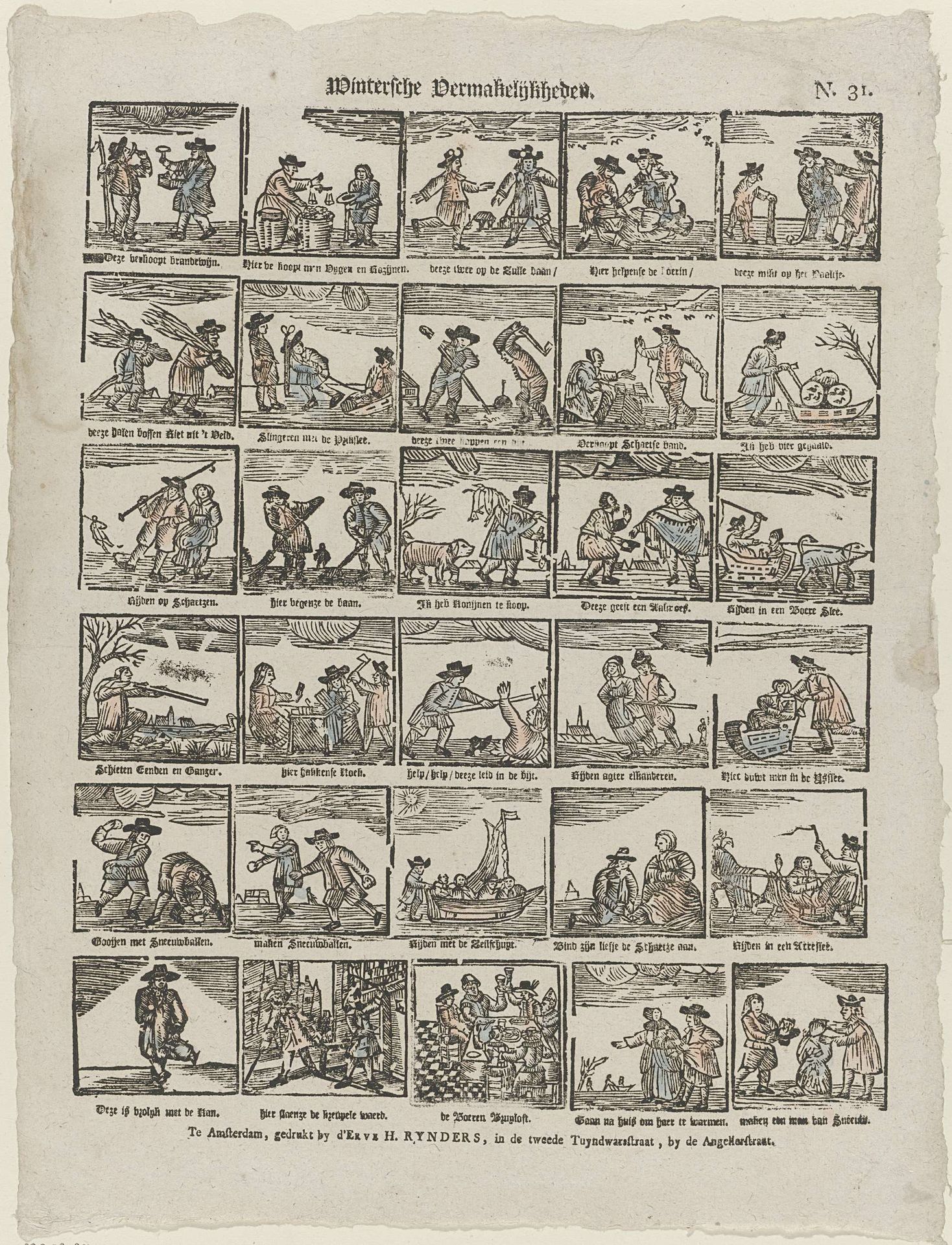 Wintersche vermakelijkheden by Erve H. Rynders