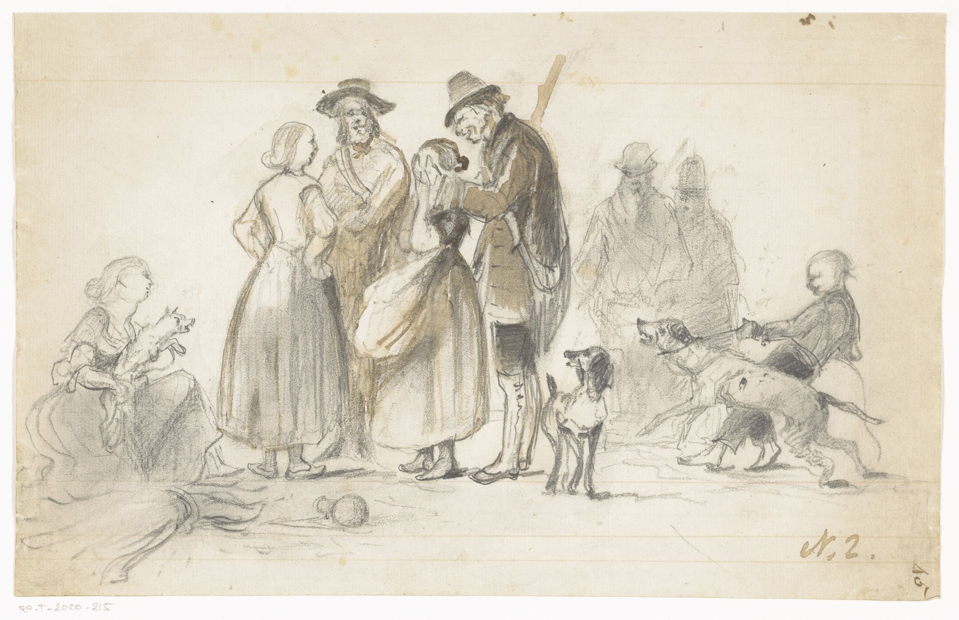 Samenkomst vóór de jacht by Johannes Tavenraat