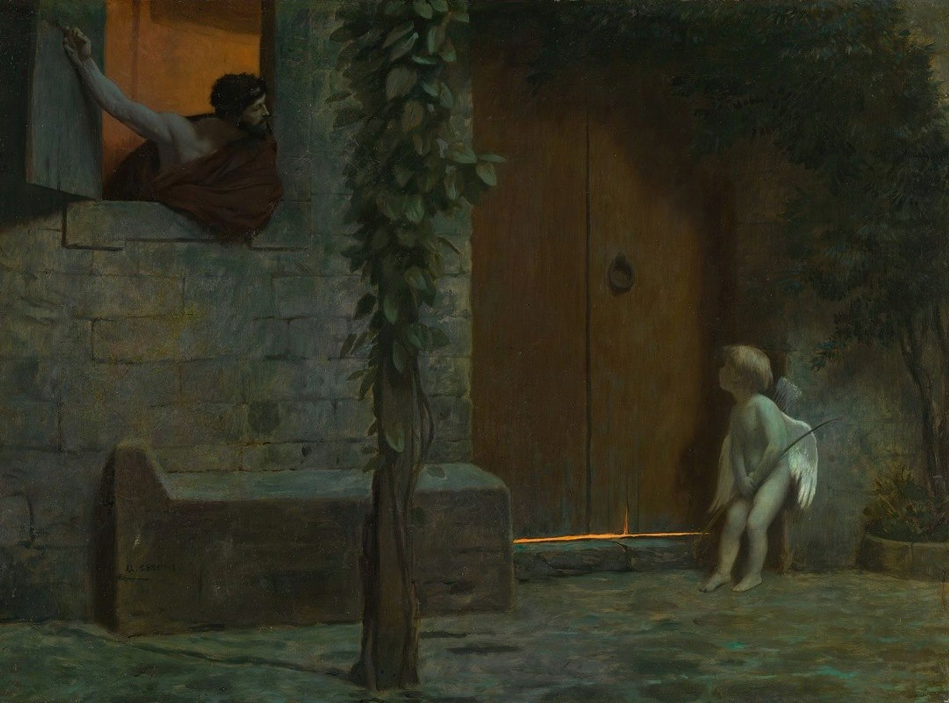 Cupid at the Door in a Rainstorm by Jean-Léon Gérôme