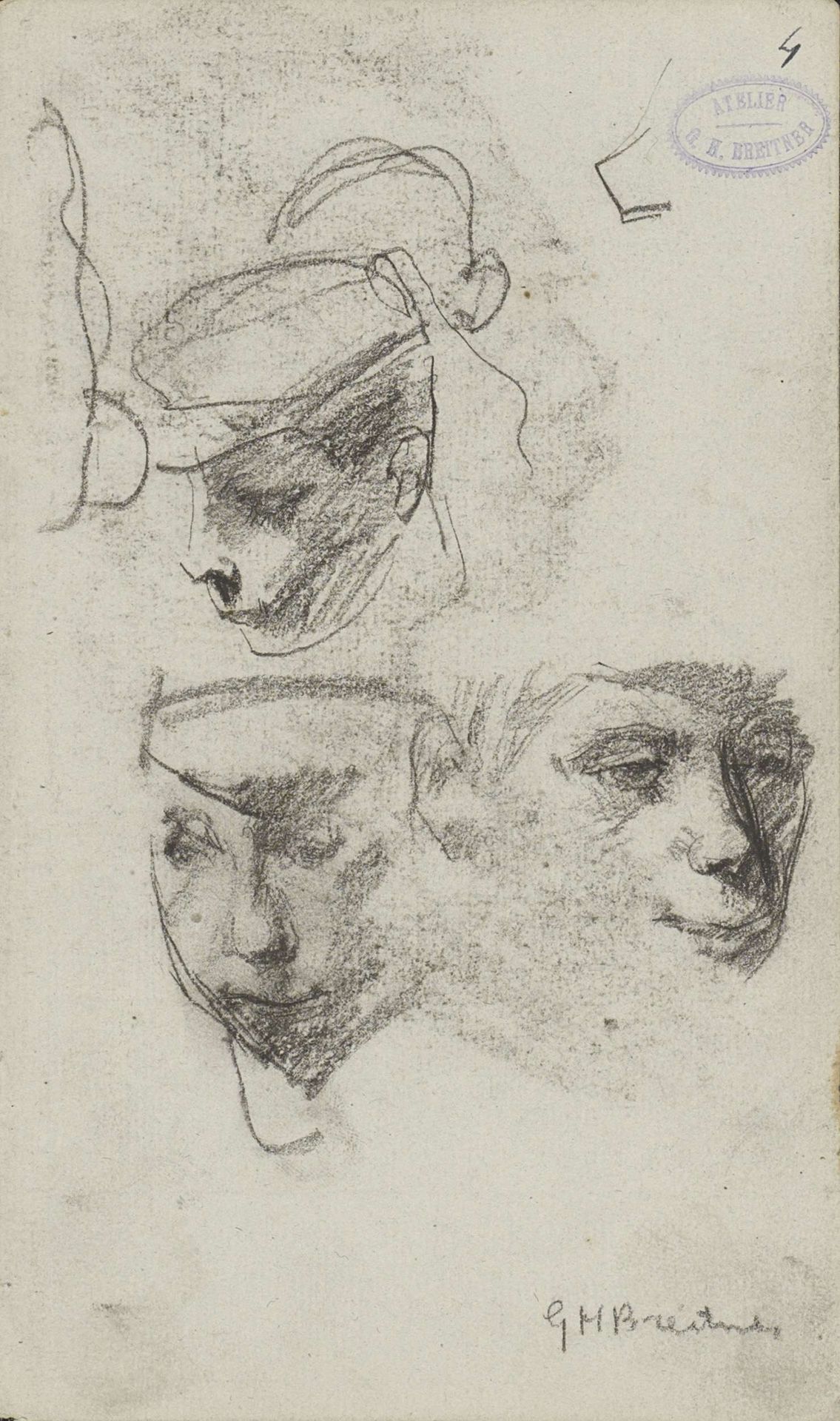 Hoofden by George Hendrik Breitner