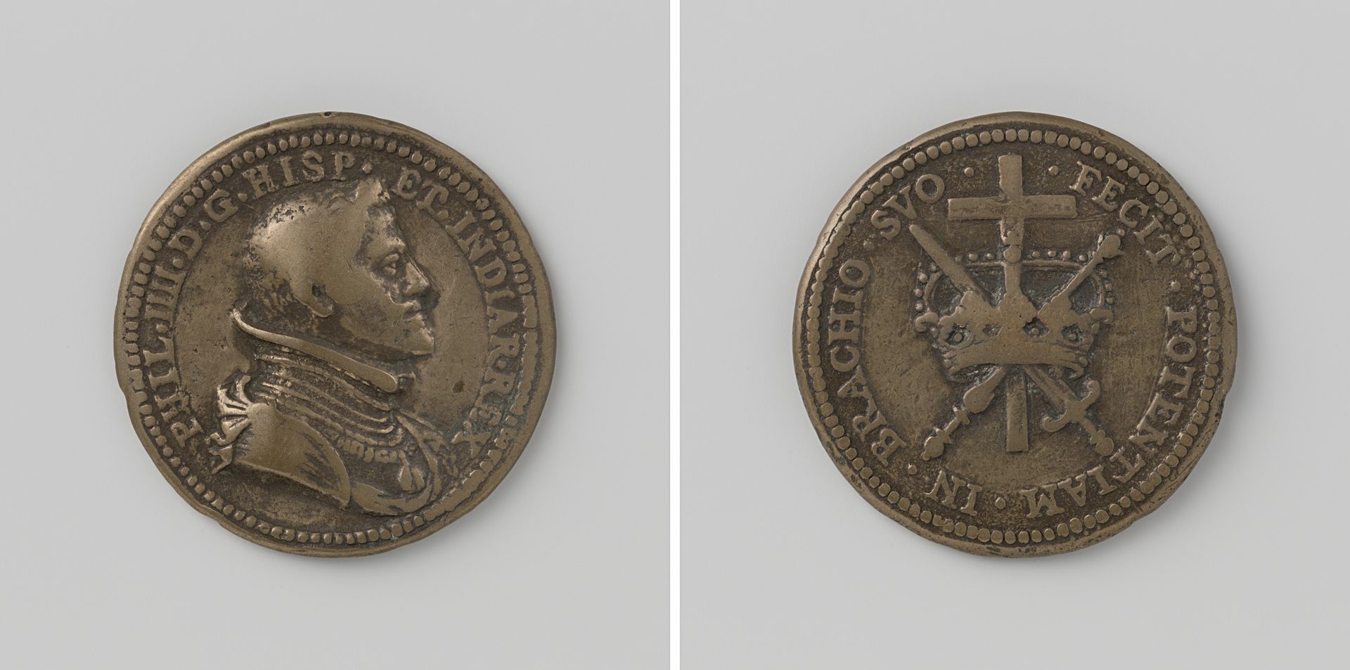 Overwinningen van de Spanjaarden op Ernst van Mansfeld, penning ter ere van Filips IV van Spanje by Anonymous