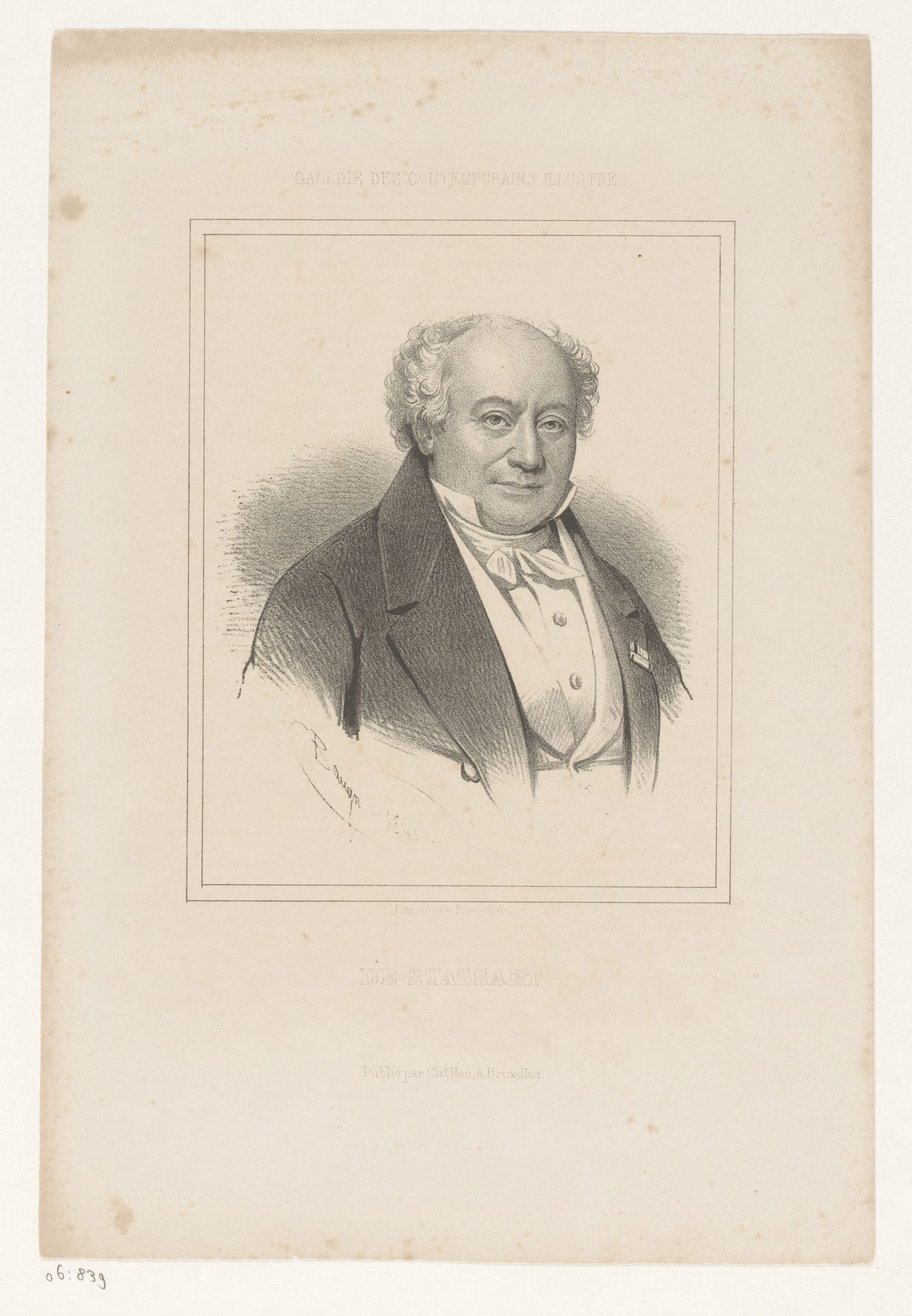 Portret van Goswin Joseph Augustin de Stassart by Charles Baugniet