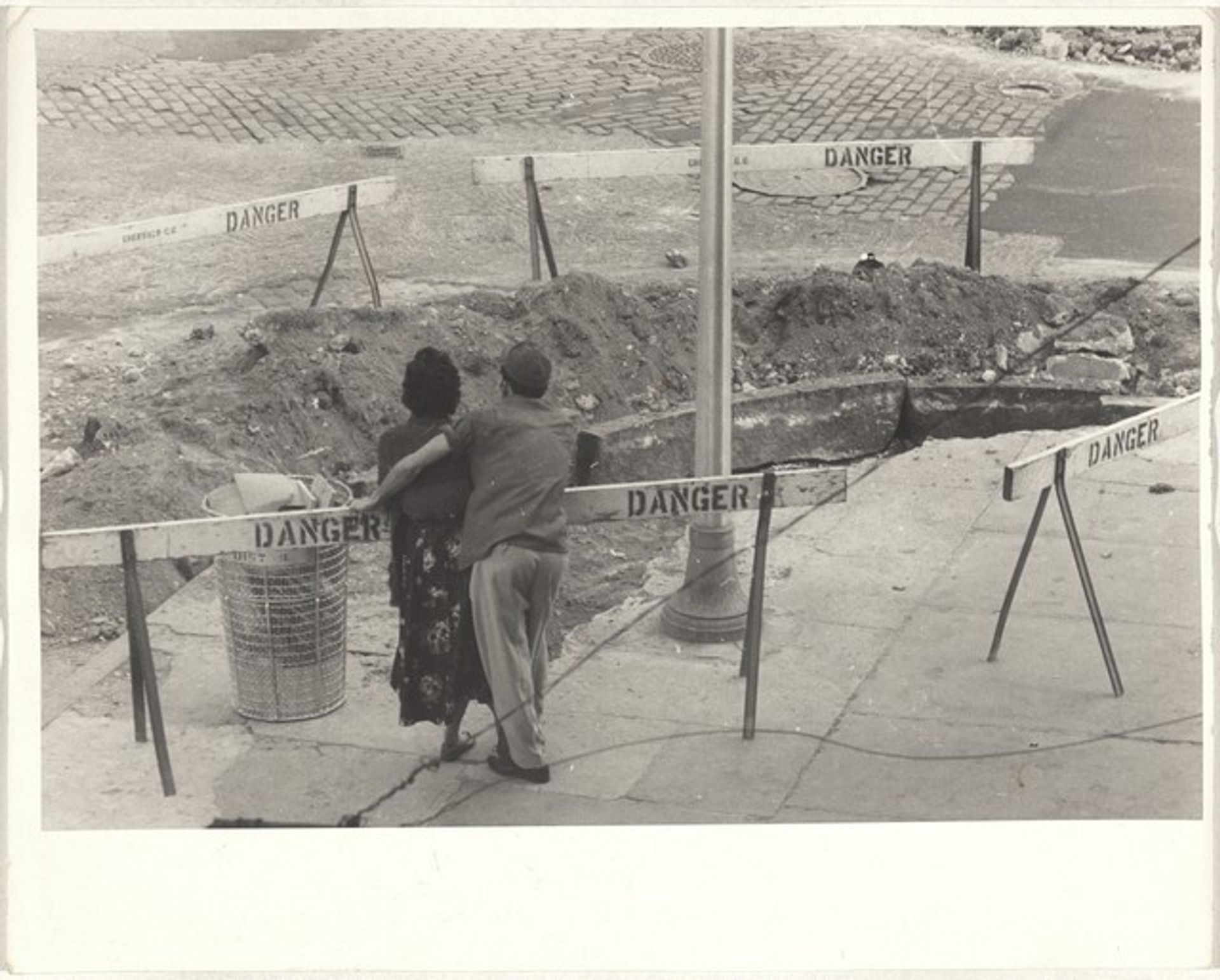 Road construction--New Haven, Connecticut by Robert Frank