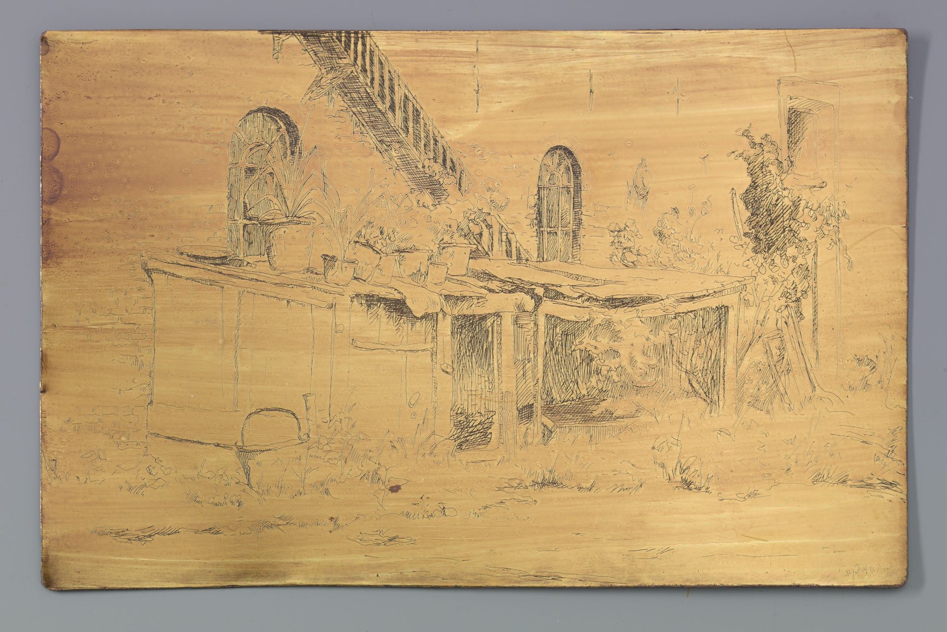 Oud kippenhok bij Voorburg by Willem Adrianus Grondhout