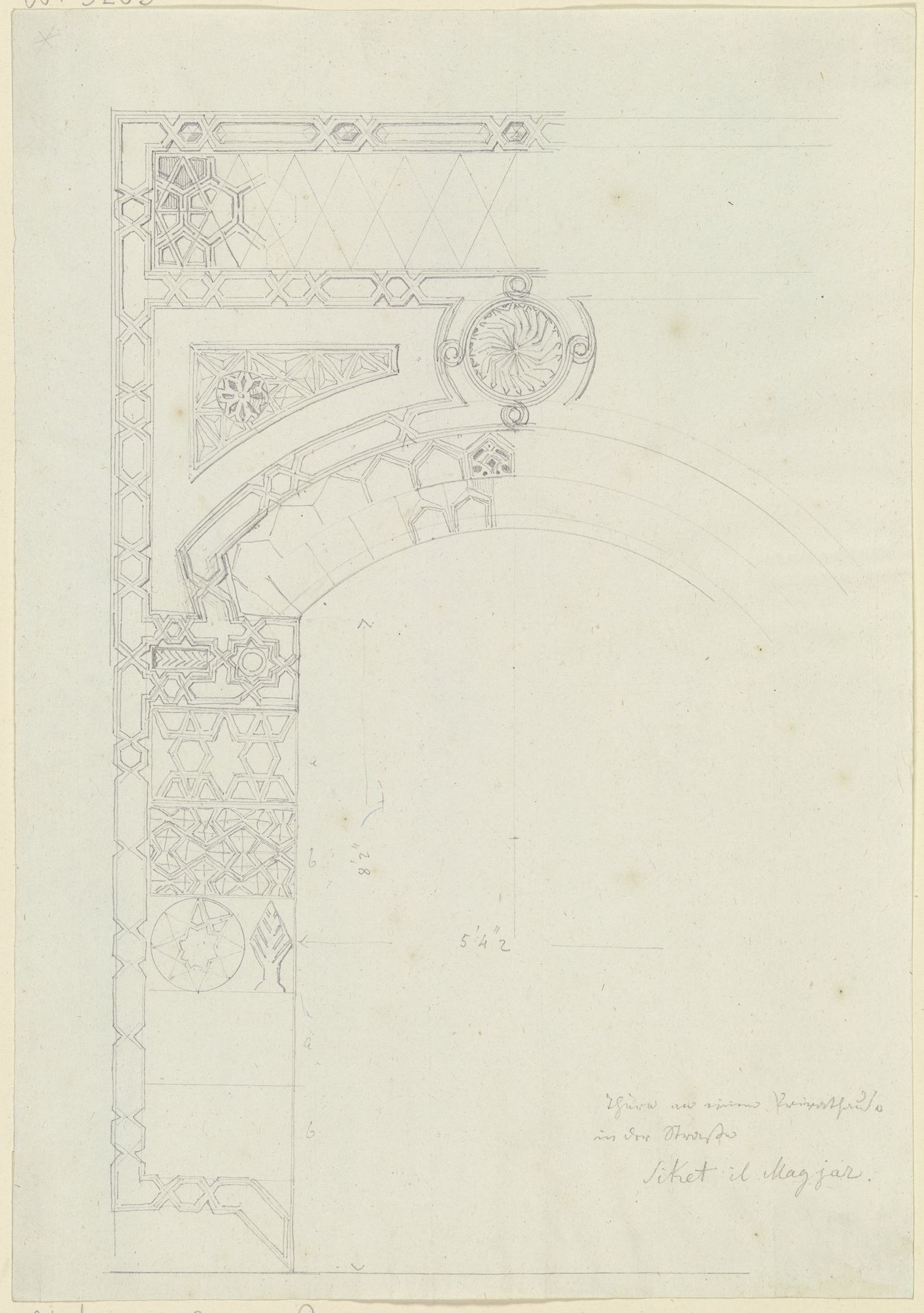 Richly decorated door frame by Friedrich Maximilian Hessemer