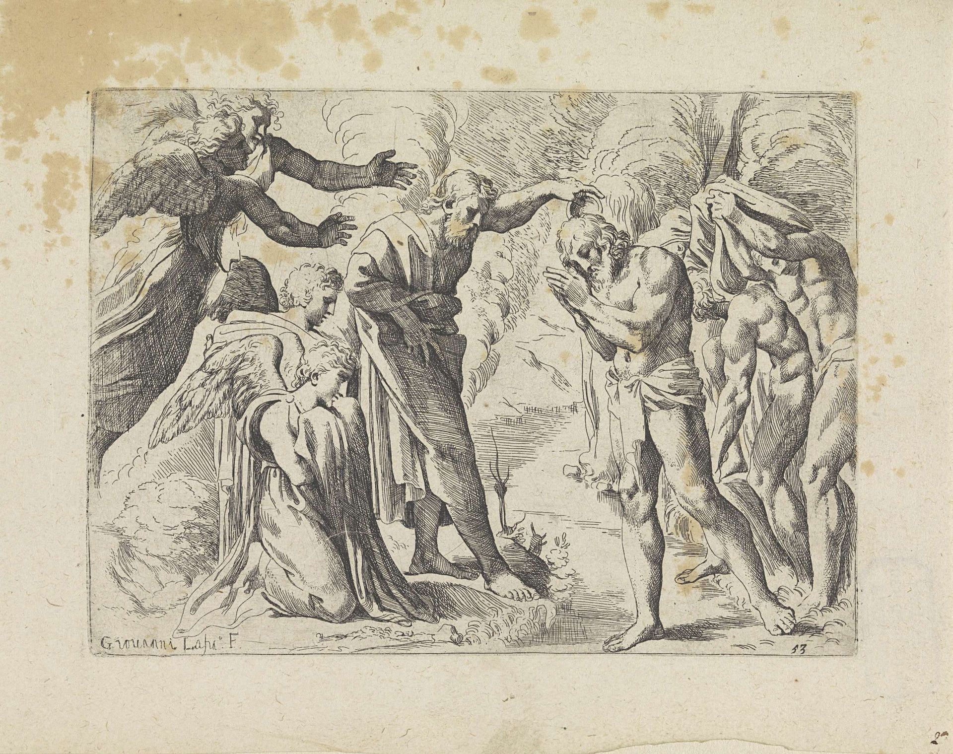 Doop van Christus by Giovanni Lanfranco