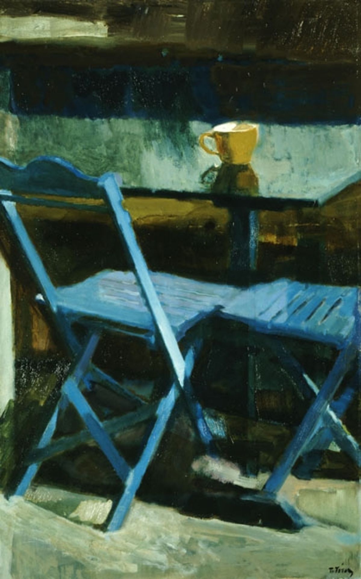 The blue chairs II by Panayiotis Tetsis