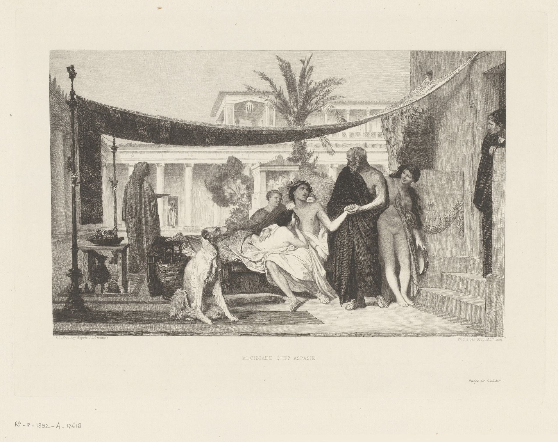 Aspasia en Alcibiades by Charles Courtry