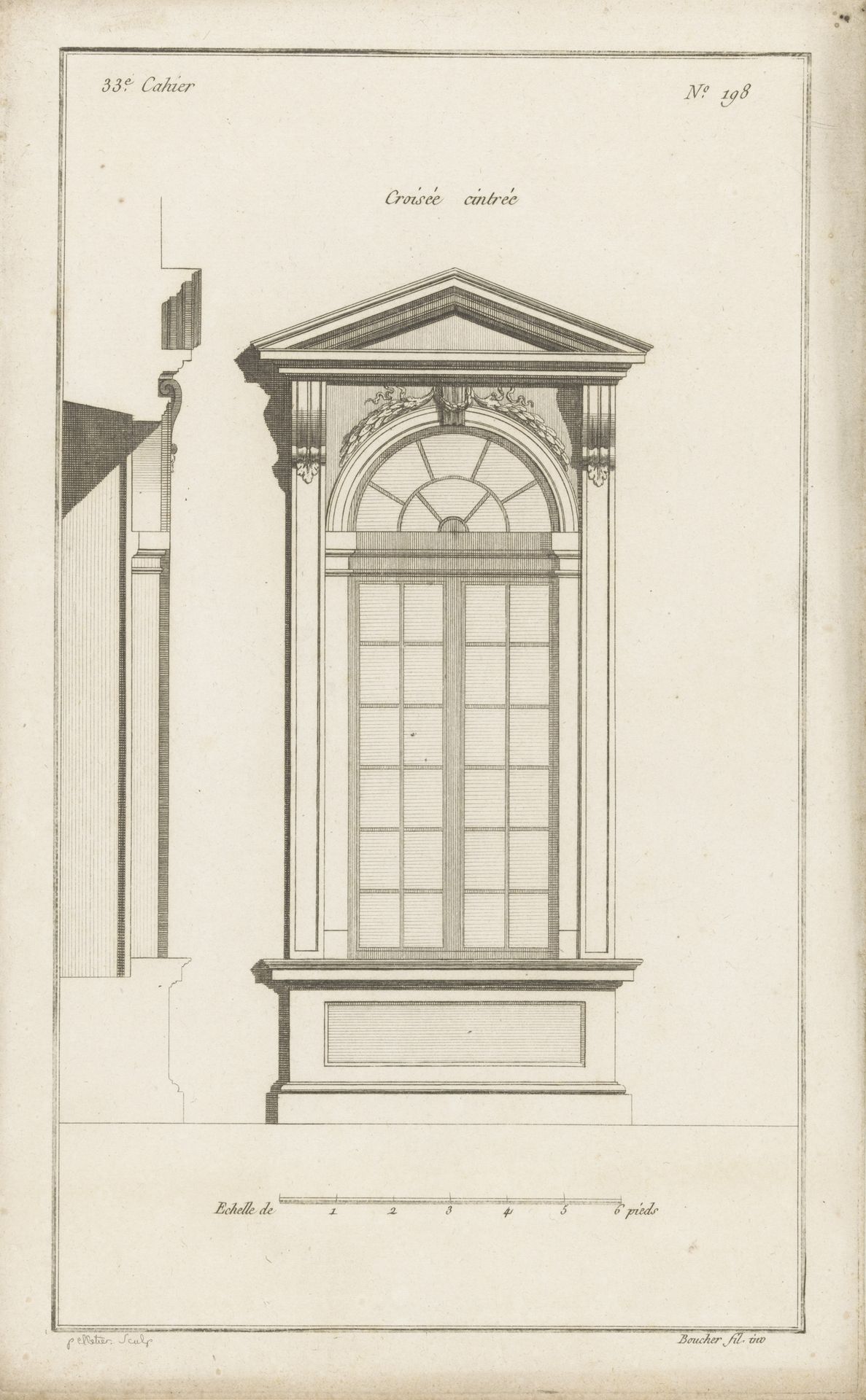 Venster met fronton by Jean Pelletier
