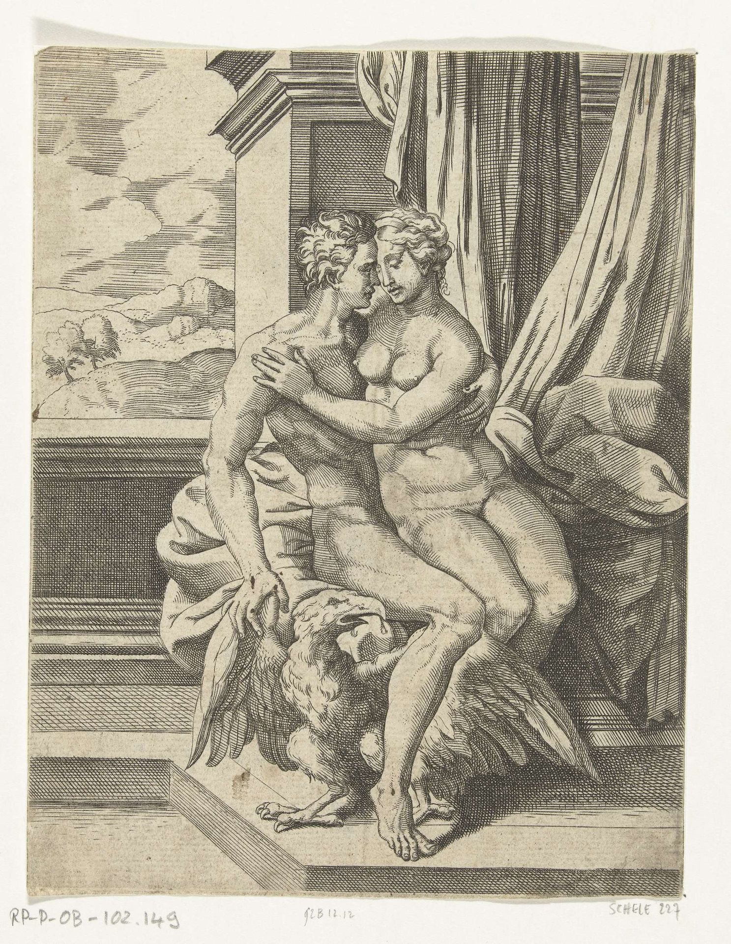 Jupiter en Alcmene by Cornelis Bos