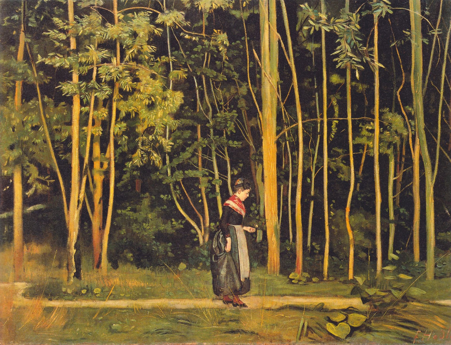 Walking at the forest edge by Ferdinand Hodler