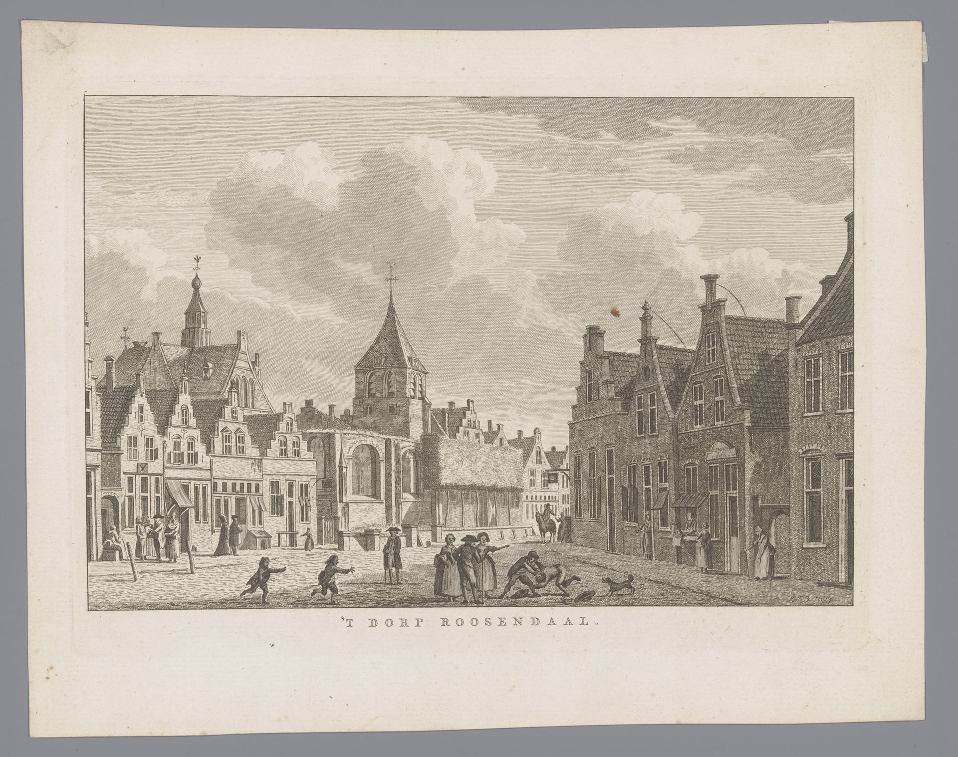 Gezicht op Roosendaal by Carel Frederik (I) Bendorp