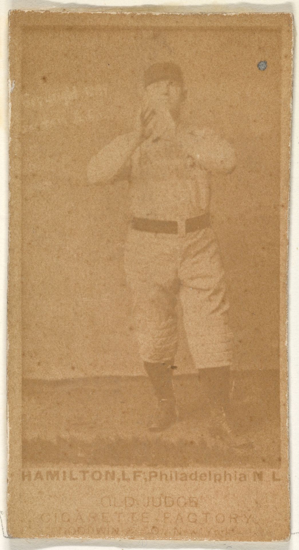 Hamilton, Left Field, Philadelphia, from the Old Judge series (N172) for Old Judge Cigarettes by Goodwin & Company