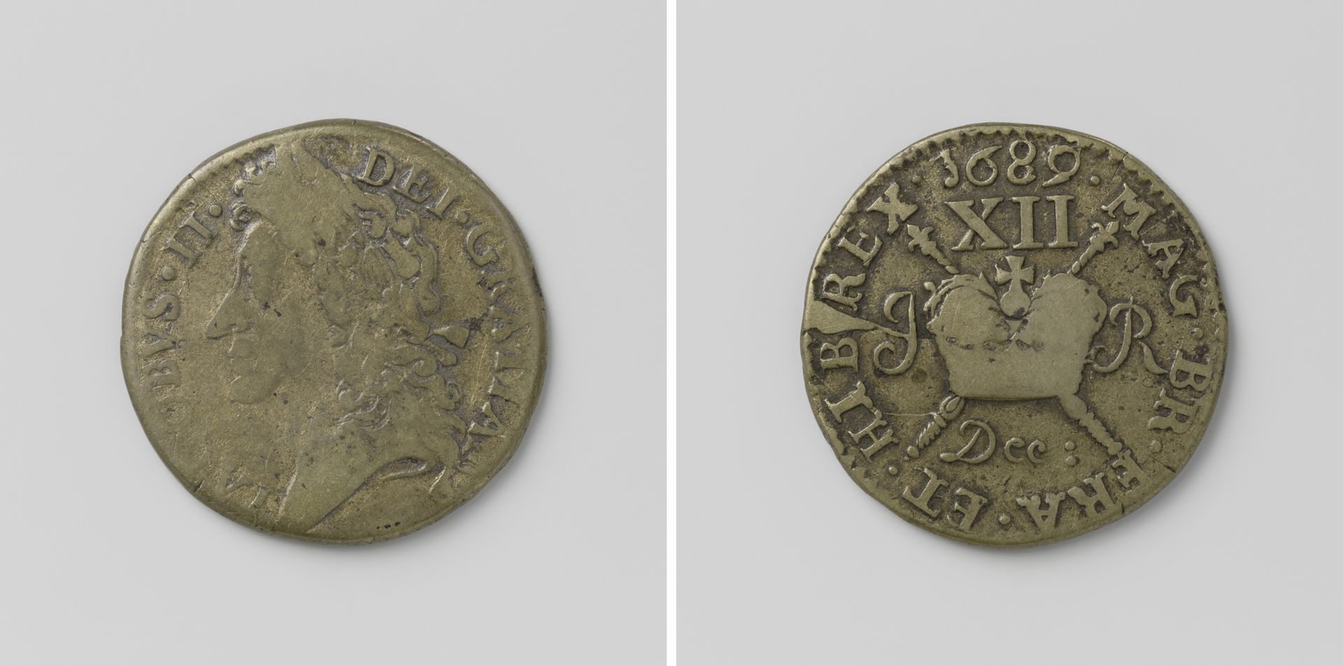 Shilling, noodmunt van Jacobus II, koning van Engeland, uit december 1689 by Anonymous