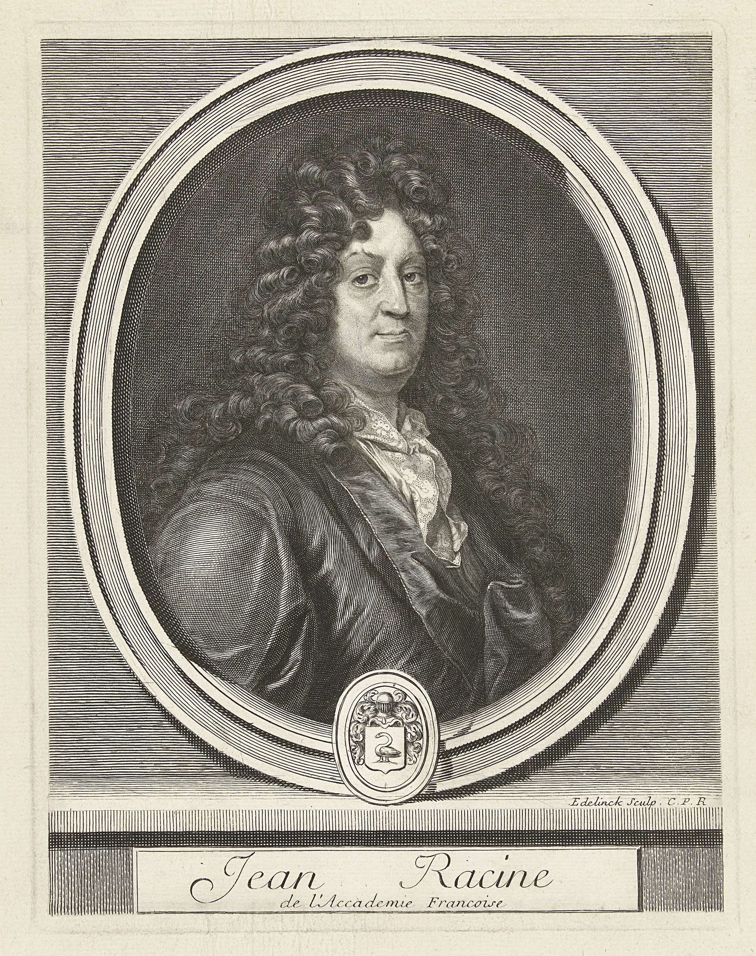 Portret van Jean Racine by Gérard Edelinck