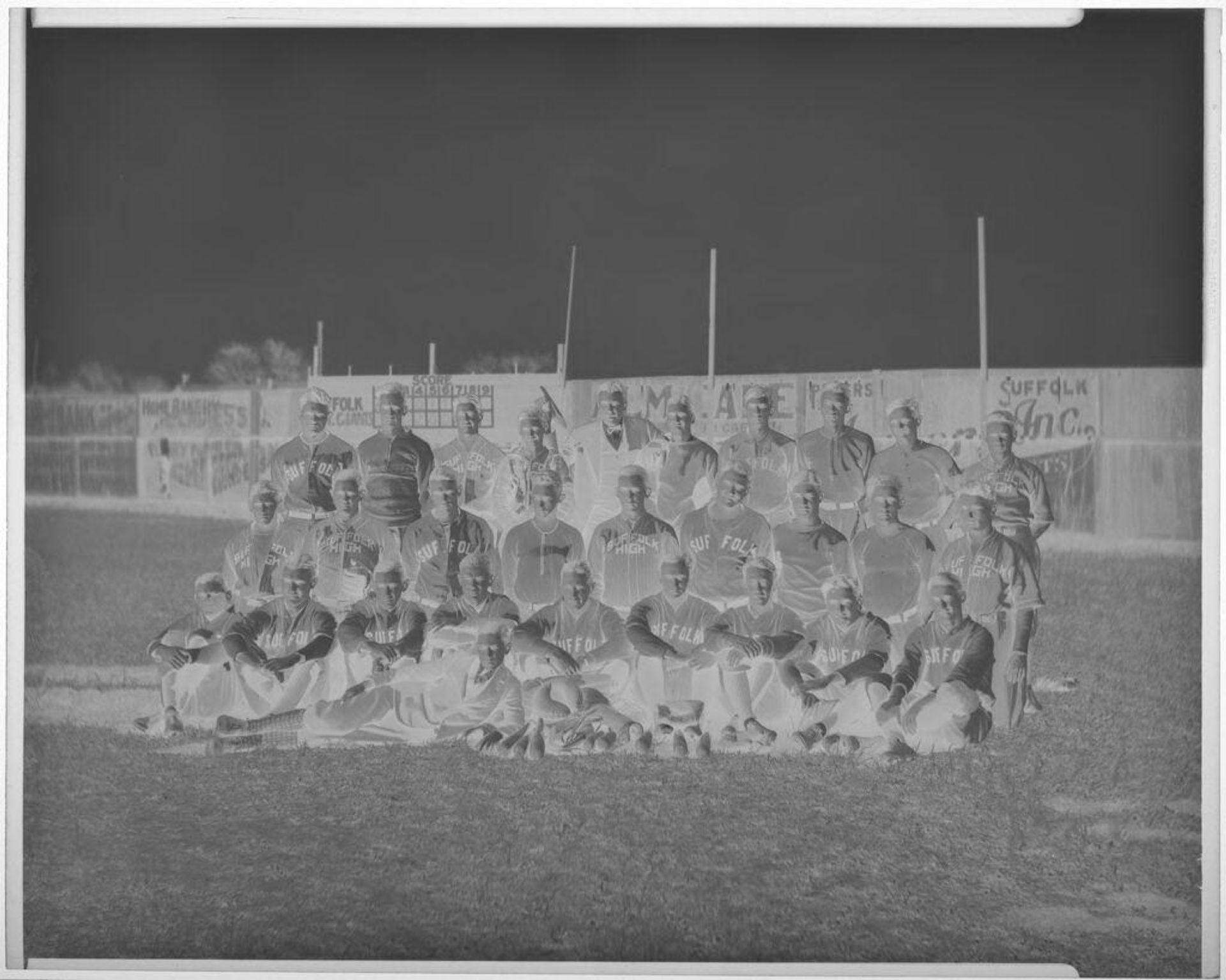 Untitled (Suffolk High School baseball team) by Hamblin Studio
