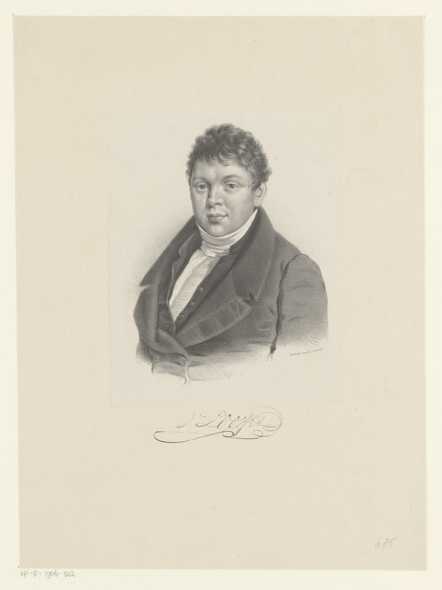 Portret van Vincent Loosjes by Anonymous
