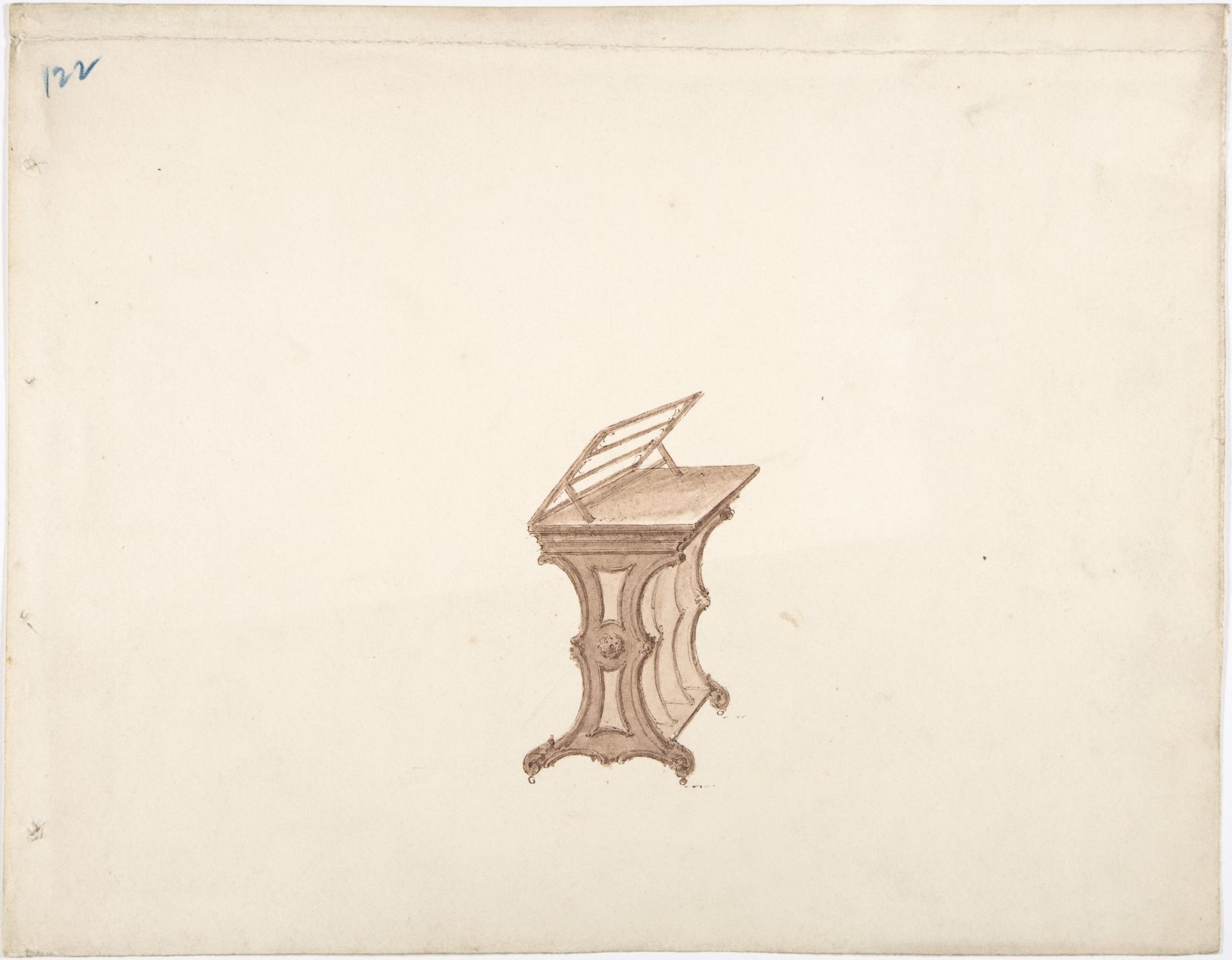 Design for a Bookstand on Casters by Anonymous