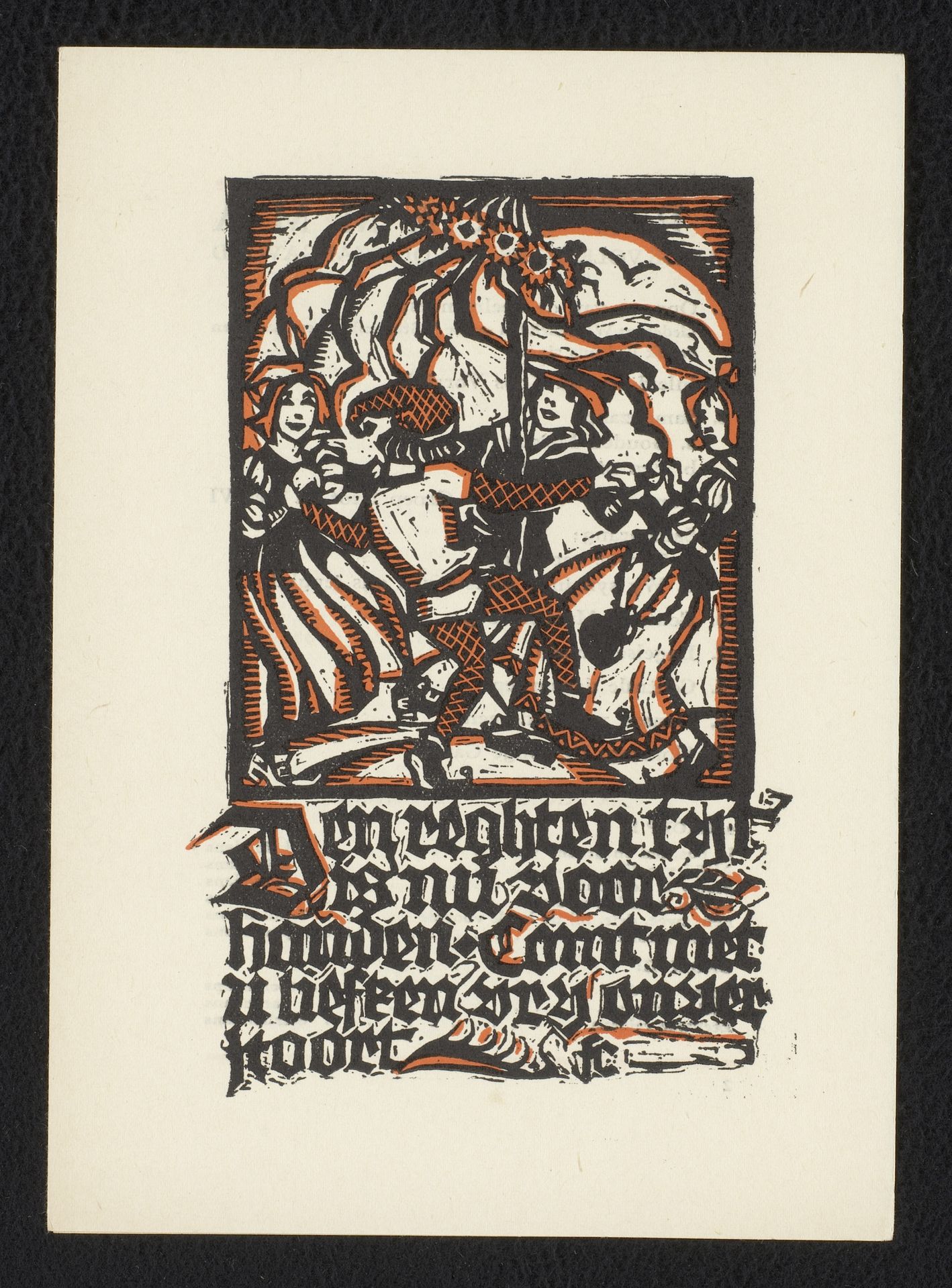 Programma van de volksdans- en volkszangavond, 'A.J.C. - afdeling Amsterdam' by Fré Cohen