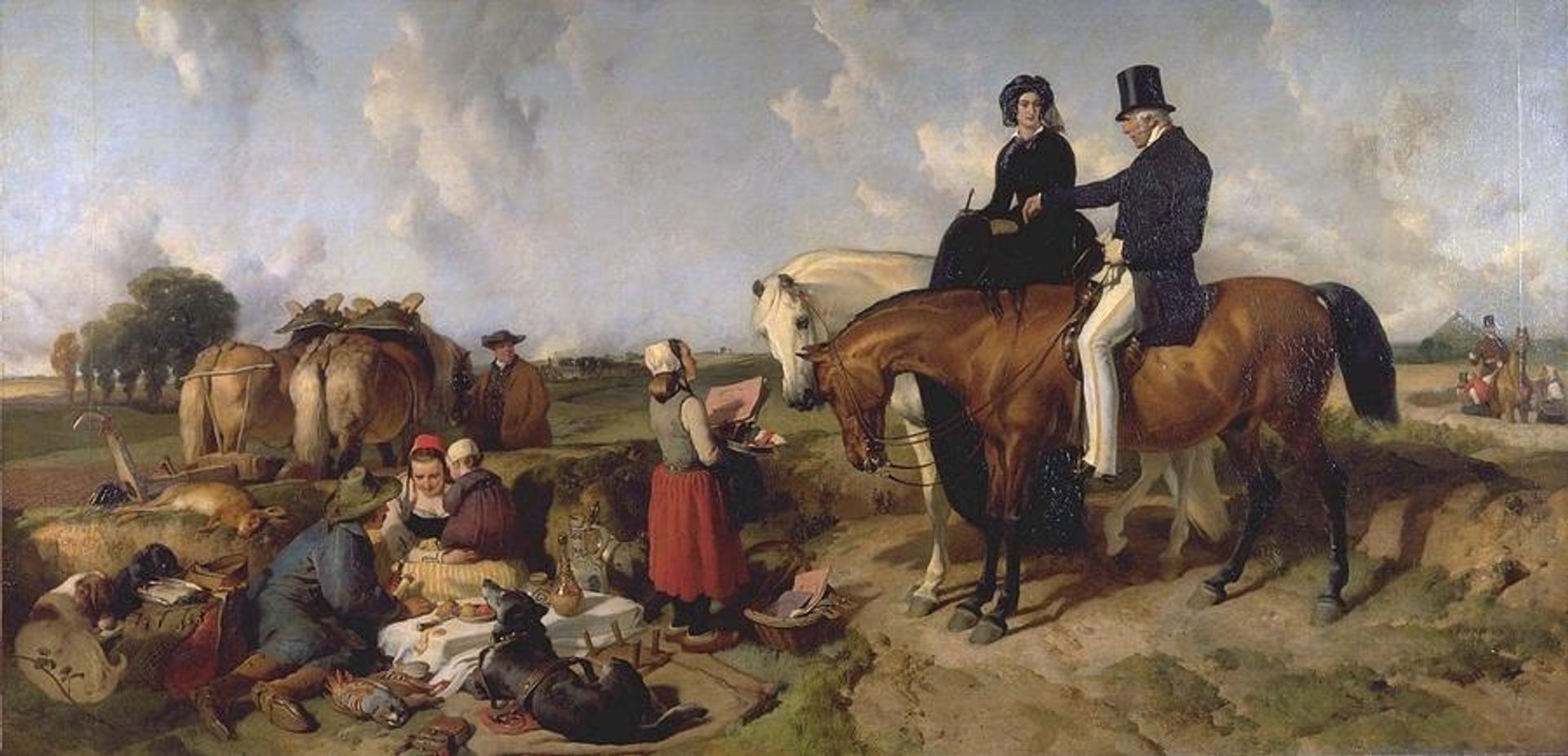 A conversation in Waterloo by Edwin Henry Landseer