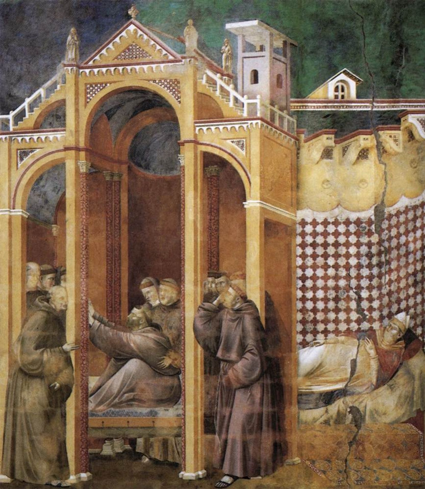 Apparition to Fra Agostino and to Bishop Guido of Arezzo by Giotto