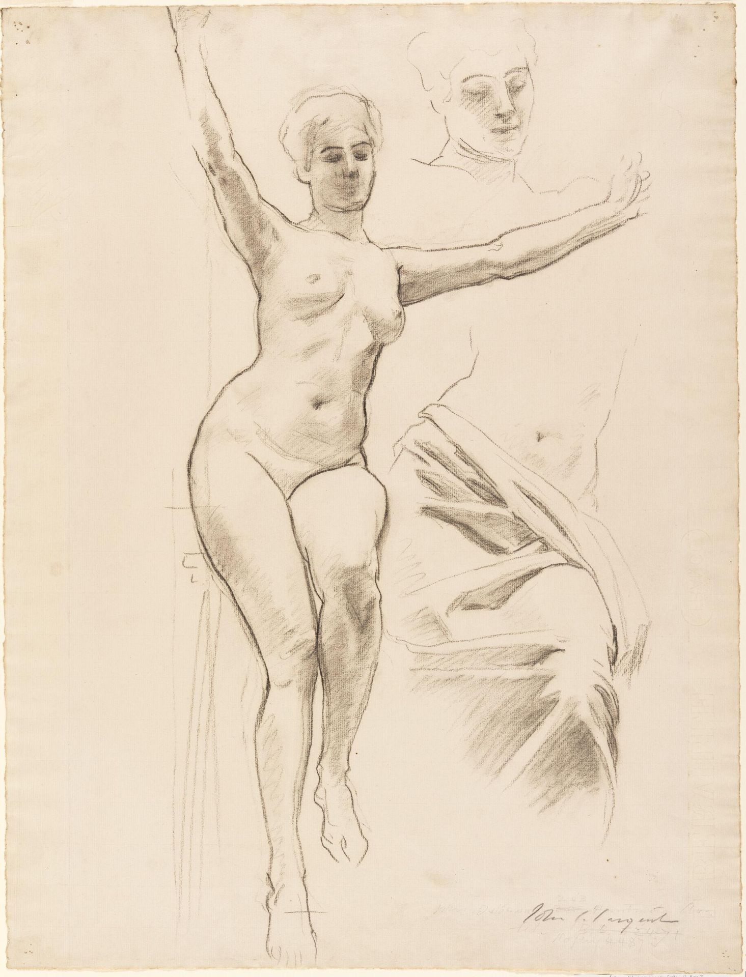 Study for Victory, for "Death and Victory," Widener Library, Harvard University by John Singer Sargent