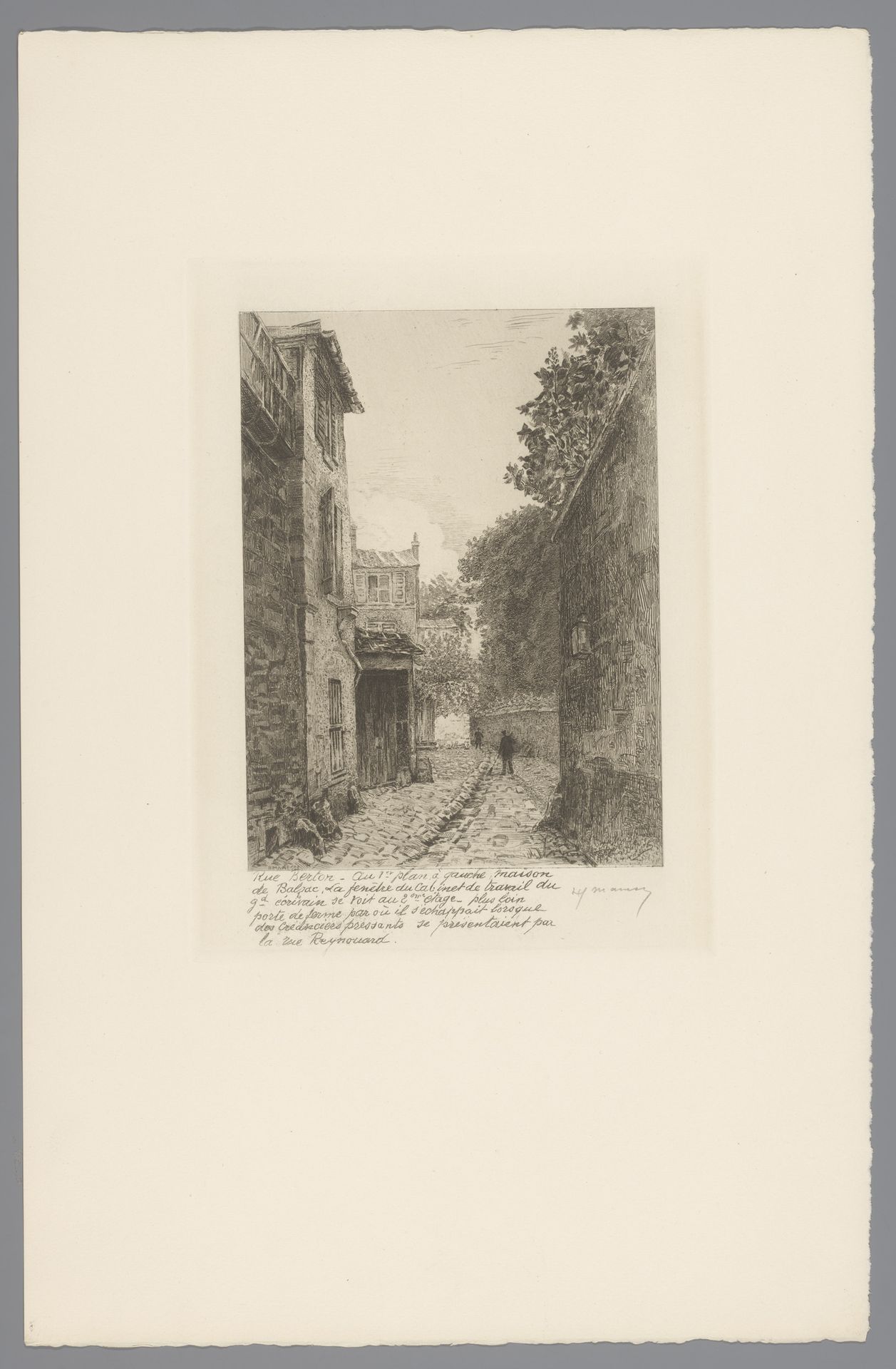 Gezicht op de rue Berton in Parijs by Henri Manesse
